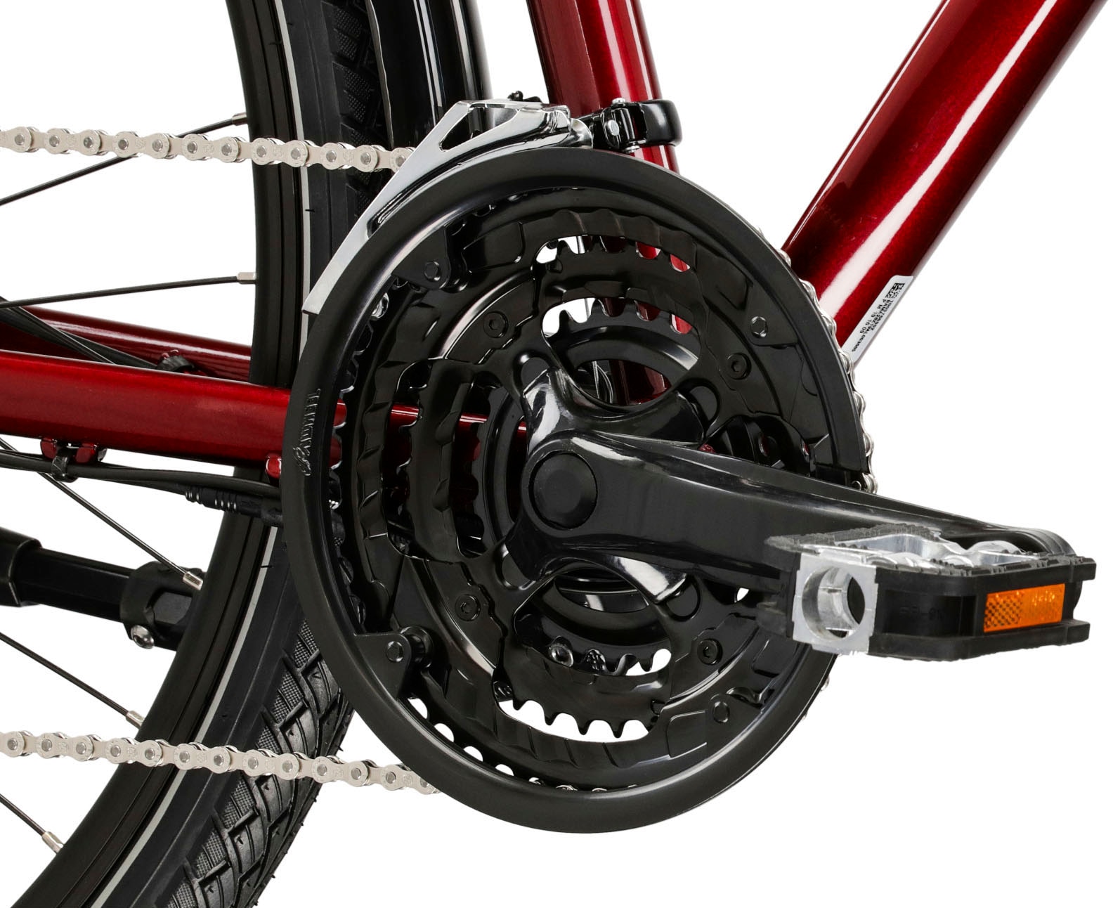 Kross E-Bike »E-Trekkingrad Trans Hybrid EE 28 Zoll rot«, 21 Gang, Shimano, Tourney TX800, Heckmotor 250 W