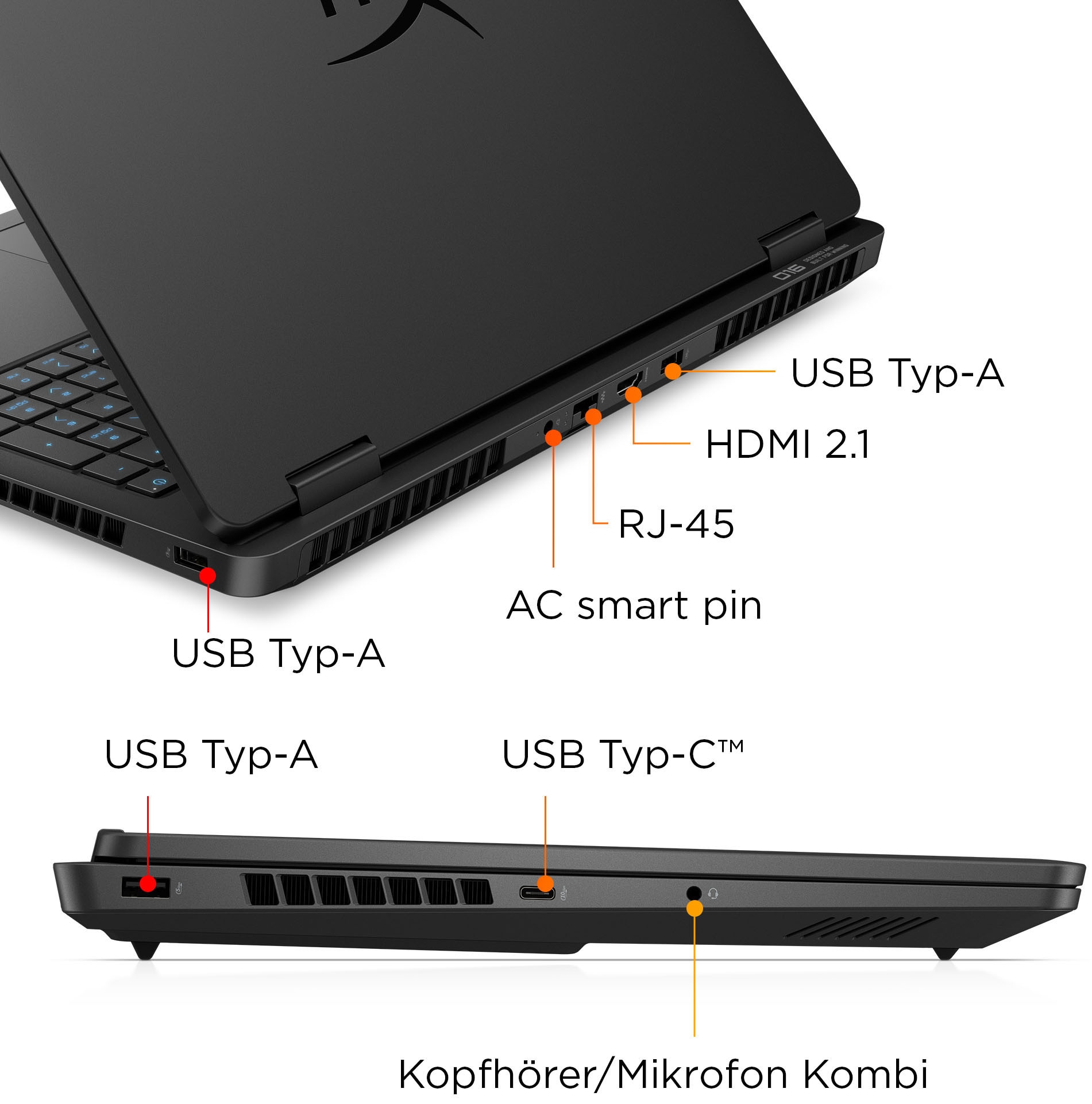 HP Gaming-Notebook »HyperX OMEN 16-ap1293ng« 40,64 cm / 16 ″ AMD Ryzen 9 GeForce RTX 5070 1.000 GB SSD