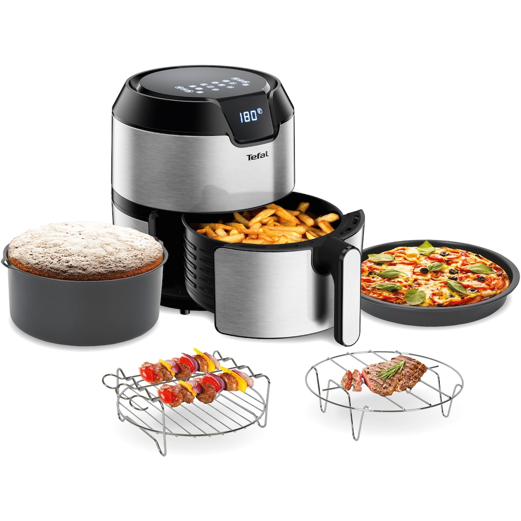 Tefal Heißluftfritteuse »EY401D.HERO Easy Fry Deluxe«, 1500 W, mit Zubehör, Fassungsvermögen 1,4 kg, 8 automatische Programme