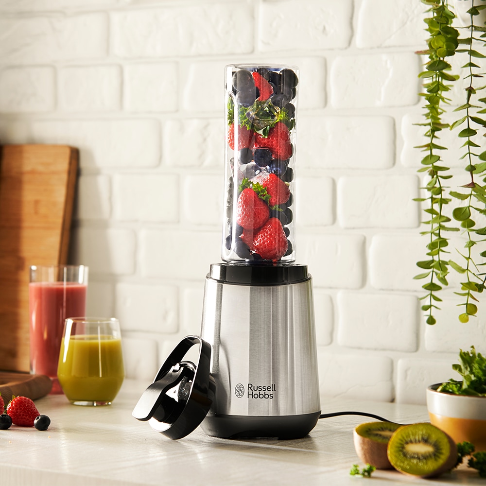 RUSSELL HOBBS Smoothie-Maker »Mix & Go Smoothie Maker 23472-56«, 300 W, 600 ml Mixbehälter, spülmaschinenf., Edelst., Power Motor 23.500 U/min