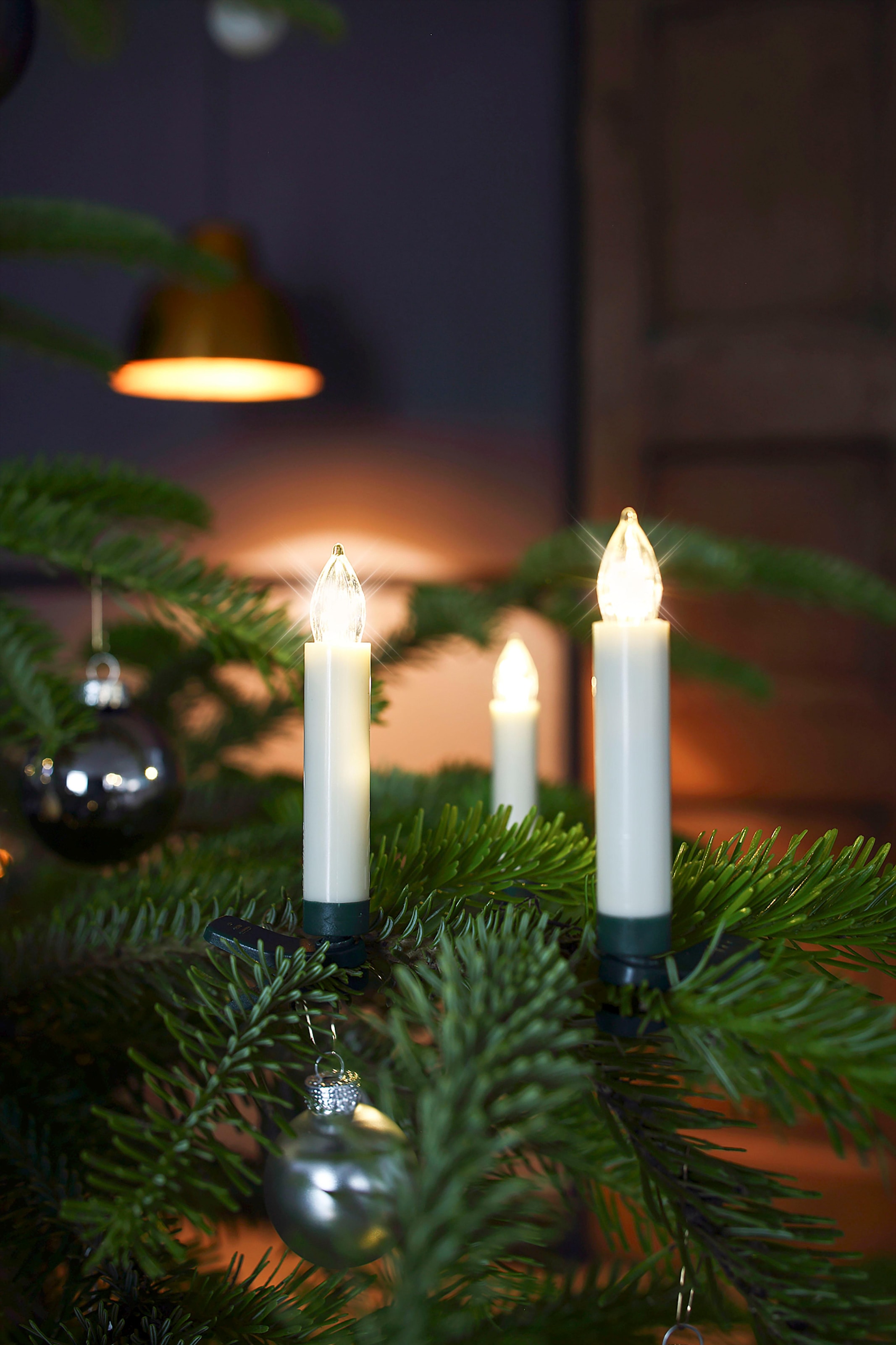 my home LED-Christbaumkerzen »Weihnachtsdeko, Christbaumschmuck«, 25 St.-flammig, kabellos, Kerzen plus 8 Dornen