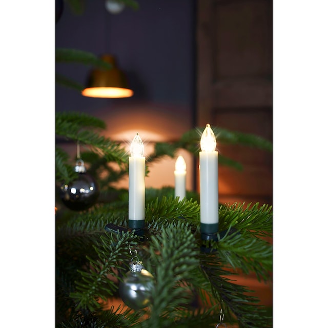 my home LED-Christbaumkerzen »Weihnachtsdeko, Christbaumschmuck«, 25 St.- flammig, kabellos, Kerzen plus 8 Dornen auf Raten bestellen