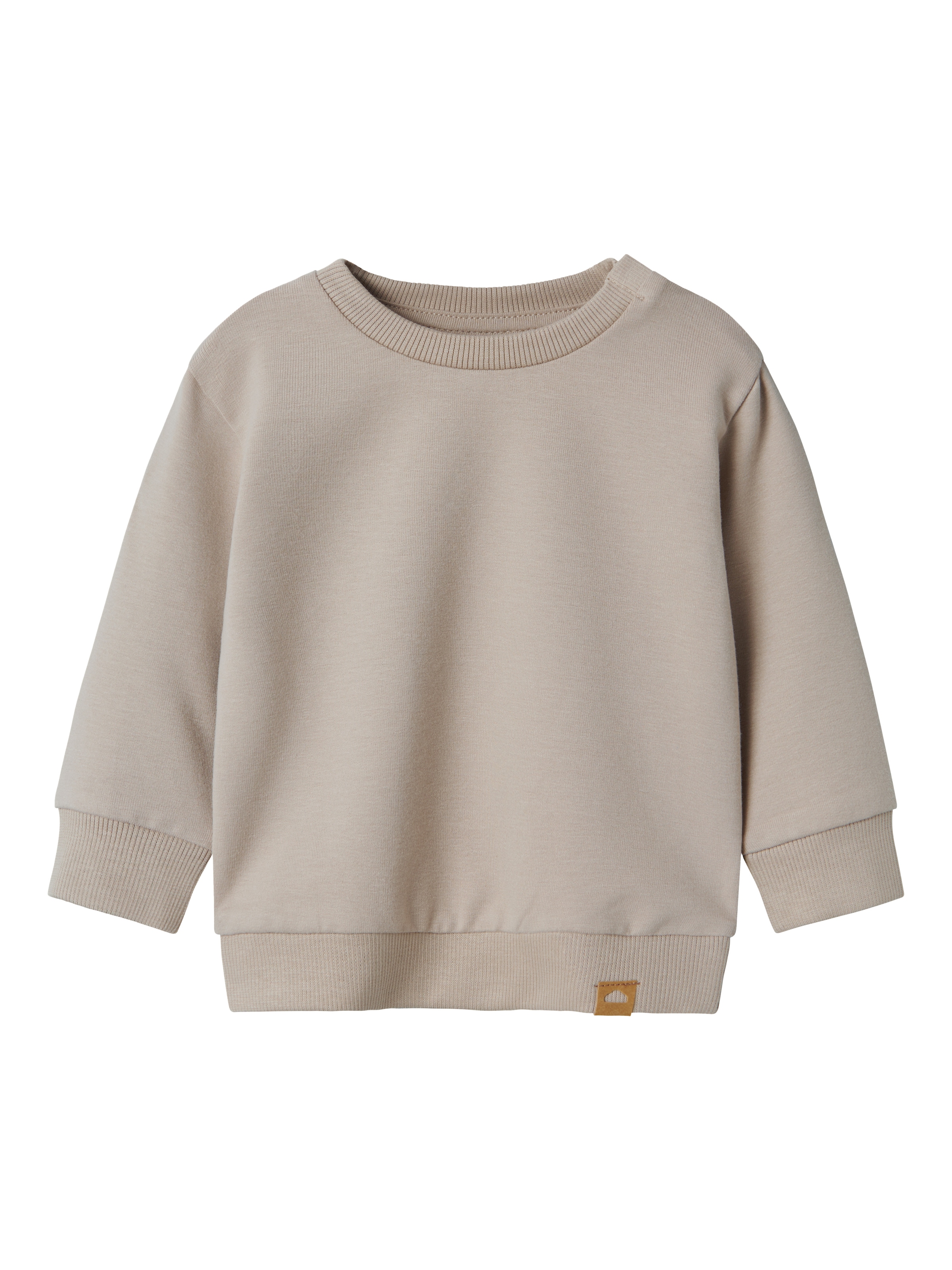 Name It Sweatshirt »NBNTAKKI für Mädchen und Jungen mit Druckknopf und Stretch«, unifarben, casual, regular fit, Baumwollmix, Rundhals
