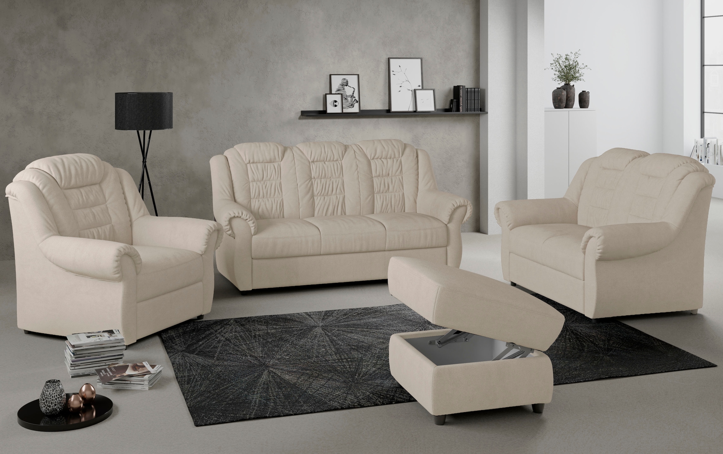 Home affaire 2-Sitzer »Boston«, Sofa mit hoher Rückenlehne günstig online kaufen