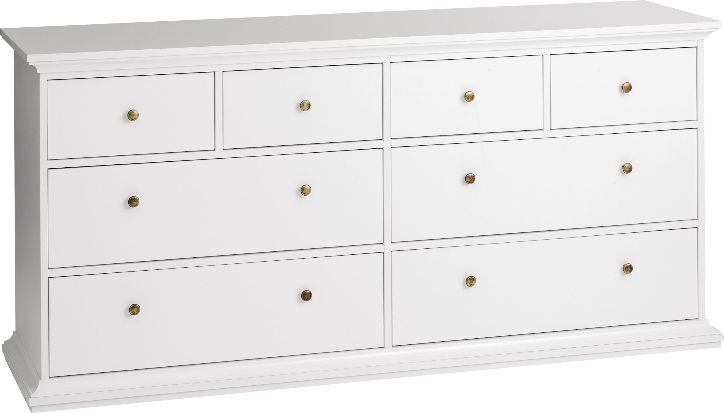 Home affaire Kommode »Paris, Aufbewahrung, Schubladenschrank, Stauraum«, mit 8 Schubladen, Breite 184 cm, Höhe 87 cm
