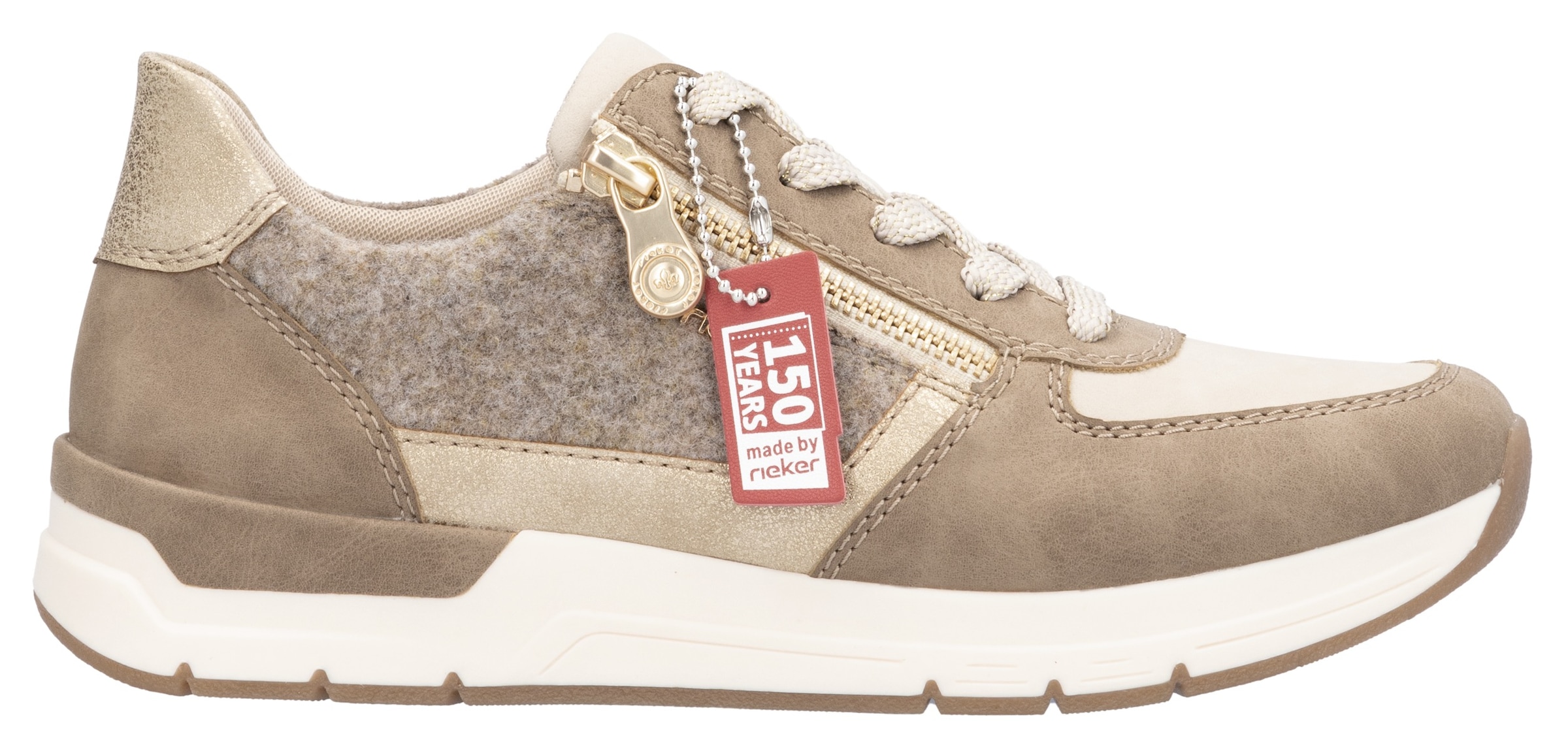 Rieker Sneaker, Freizeitschuh, Schnürschuh, Halbschuh mit modischen Akzenten