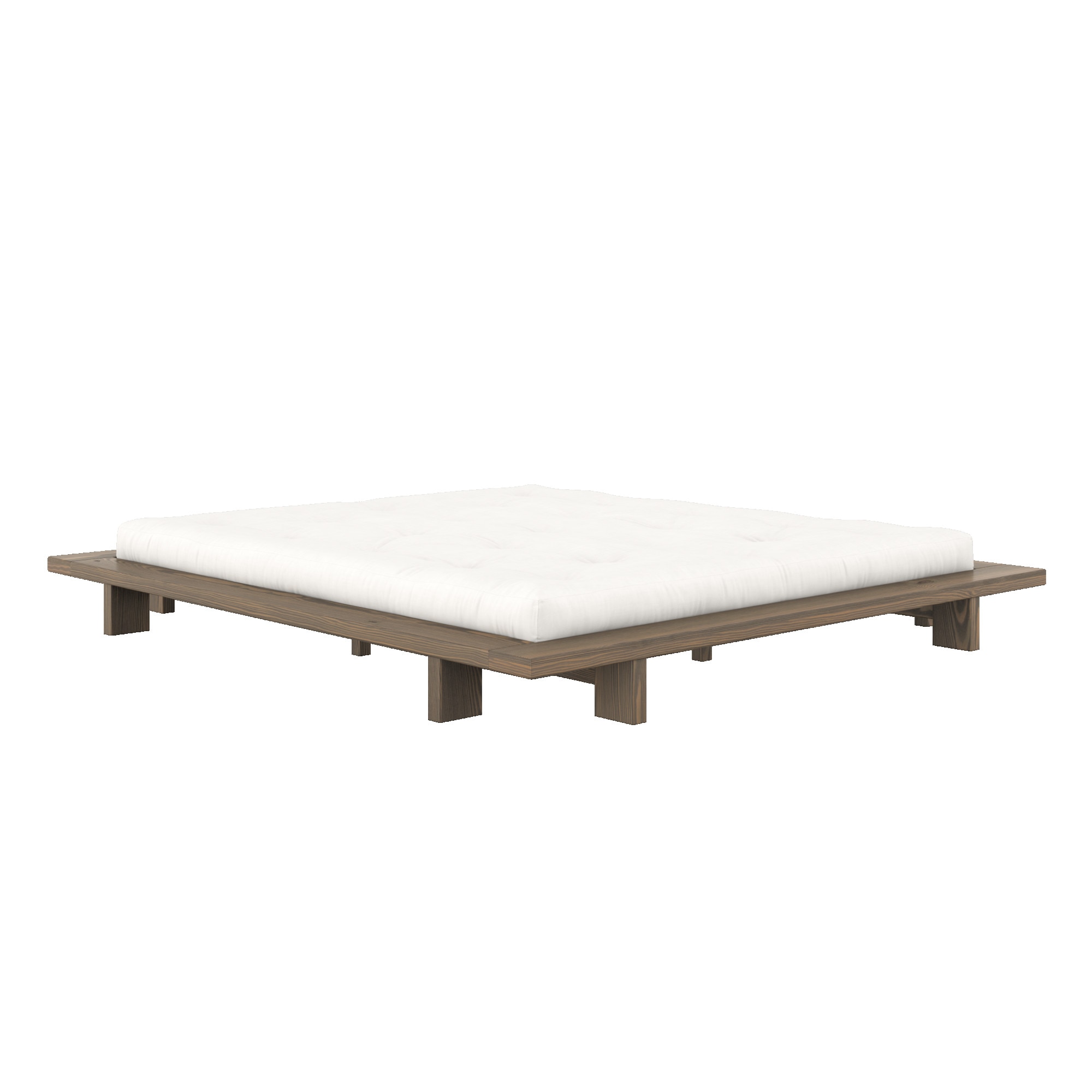 Karup Design Bettgestell »JAPAN BED Bodenbett, Holzrahmen, Futonbett, Jugendbett, Holzbett«, Massivholzbett mit Lattenrost, Kiefer massiv, Bett ohne Kopfteil