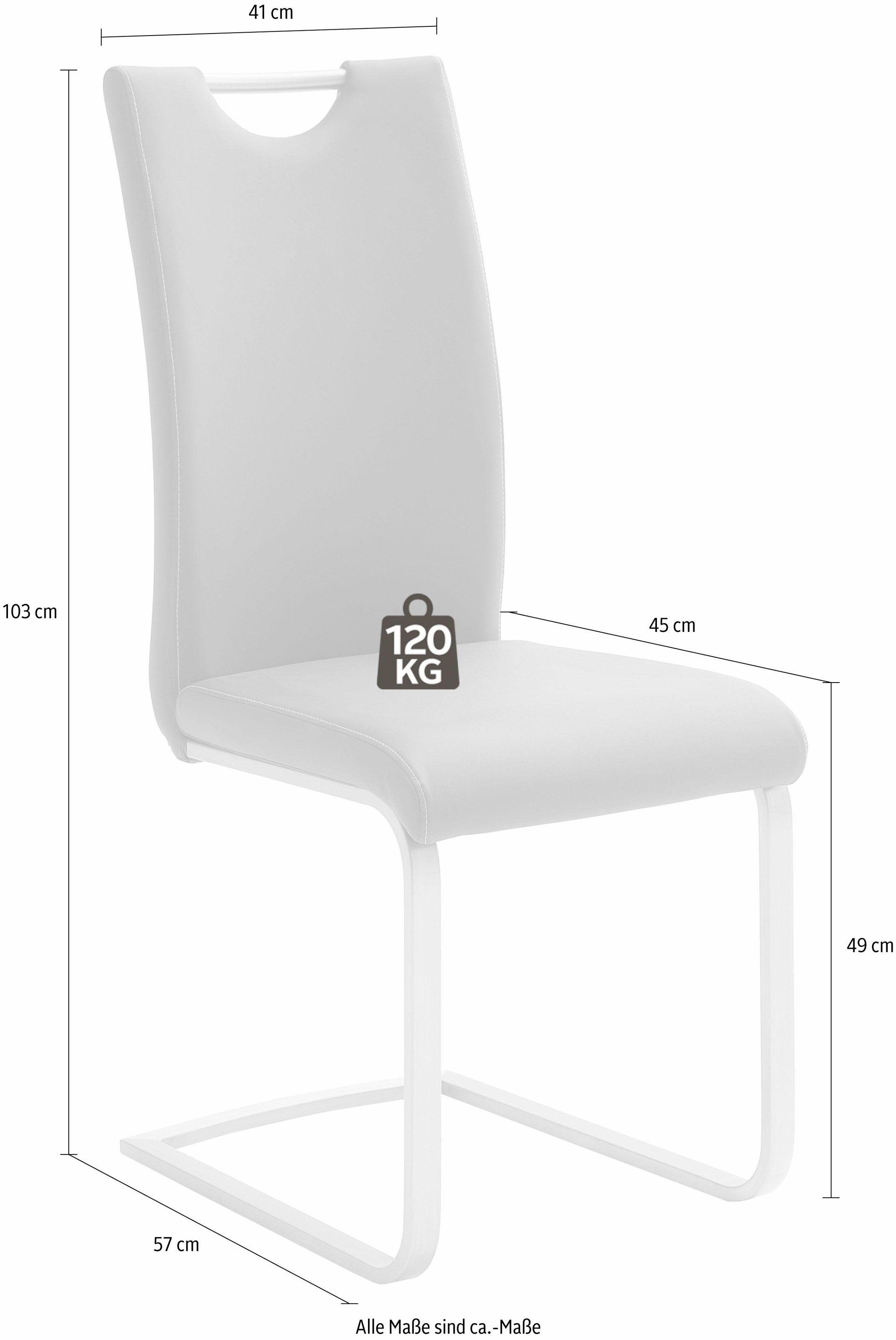 MCA furniture Freischwinger »Paulo«, (Set), 4 St., Kunstleder, Stuhl belastbar bis 120 kg