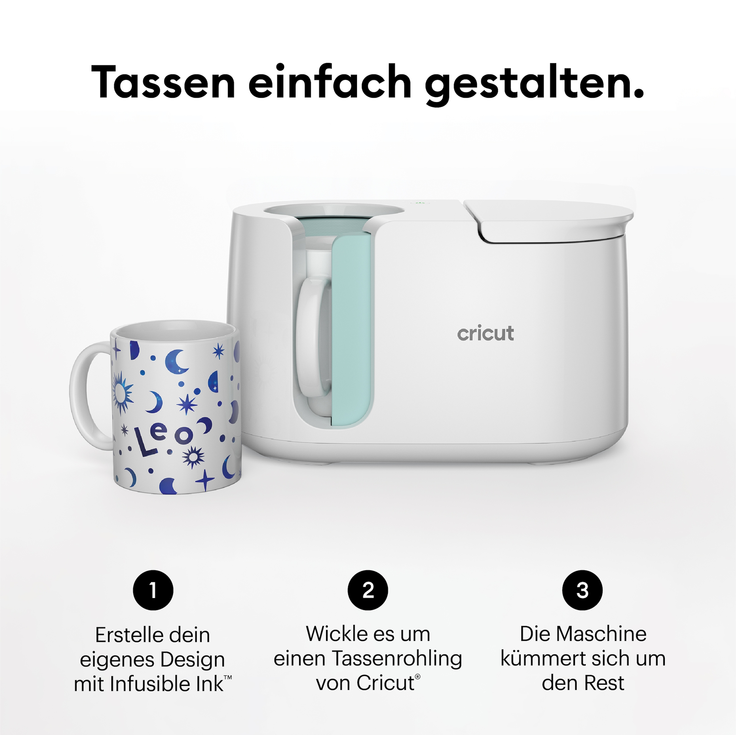Cricut Transferpresse »Cricut Mug Press Starter Bundle« Tassenpresse mit Zubehör für personalisierte Tassen