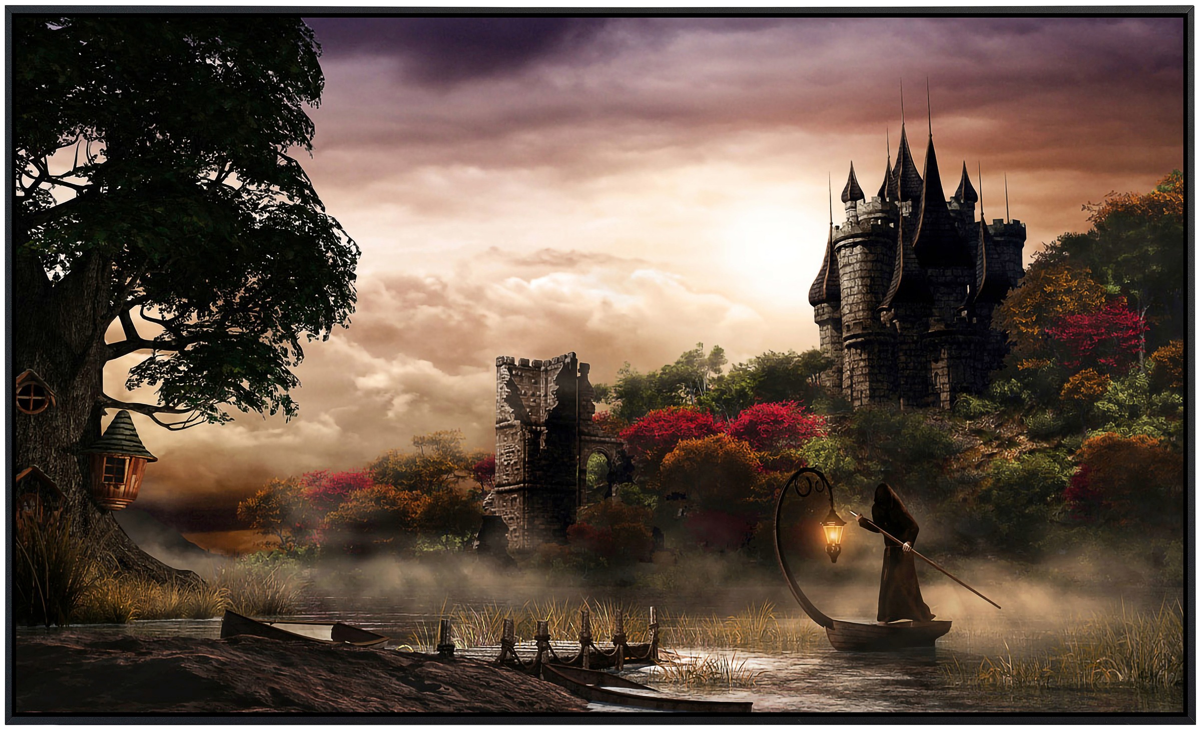 Papermoon Infrarotheizung »Mystery Lake und Castle«, sehr angenehme Strahlungswärme