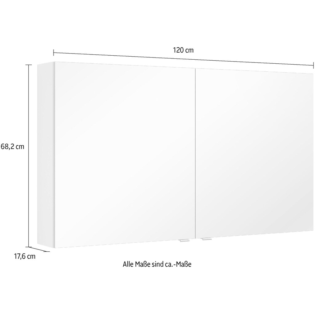 MARLIN Spiegelschrank »3980«, mit doppelseitig verspiegelten Türen, vormontiert