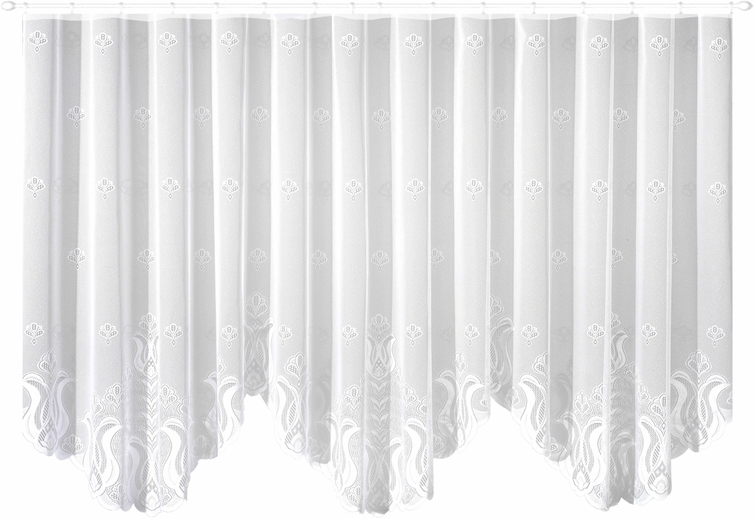 Weckbrodt Gardine »Alina«, (1 St.), Bogenstore, Jacquard, halbtransparent, günstig online kaufen