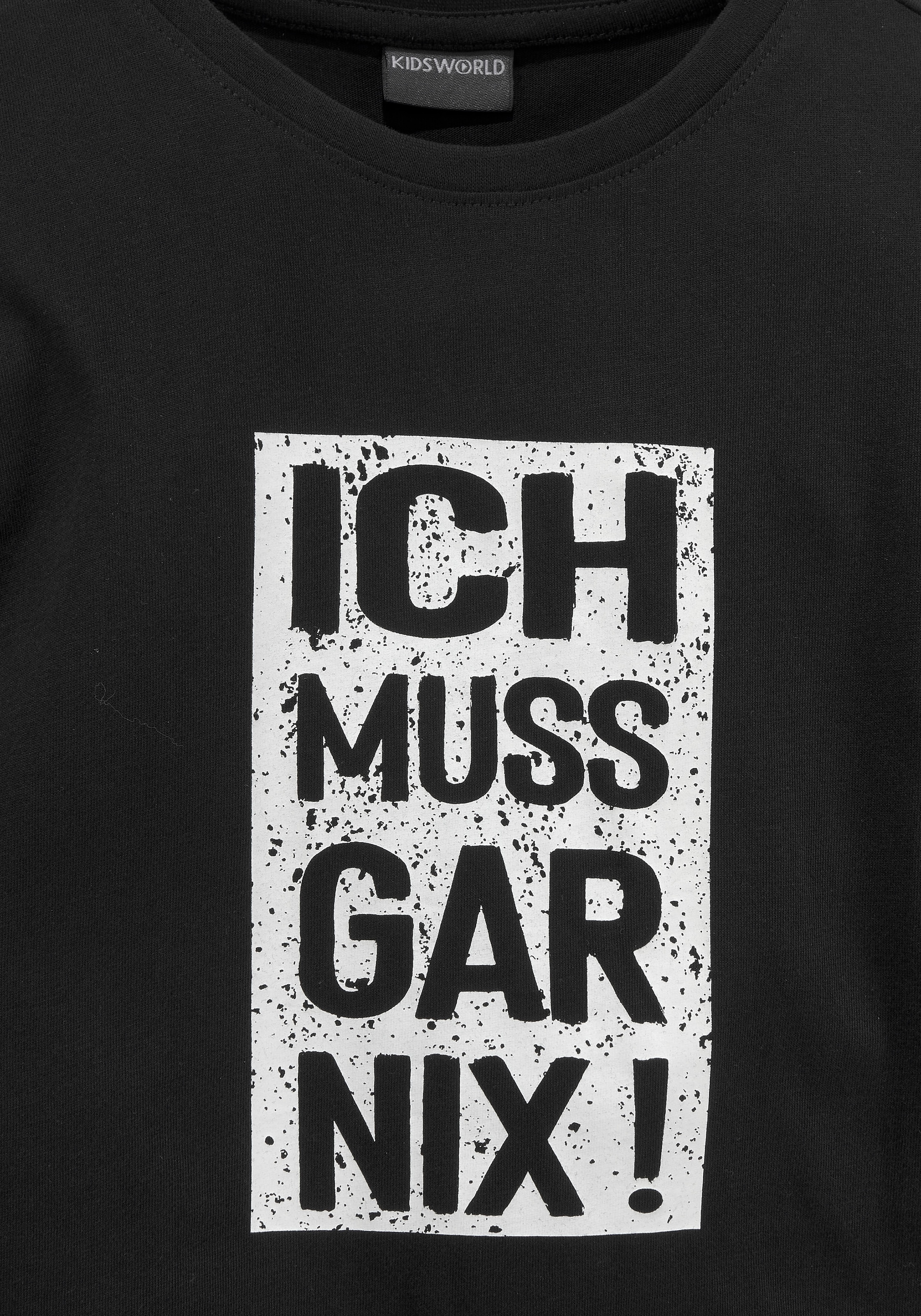 Langarmshirt %Sale nix!«, jetzt Druck im KIDSWORLD »Ich gar muss