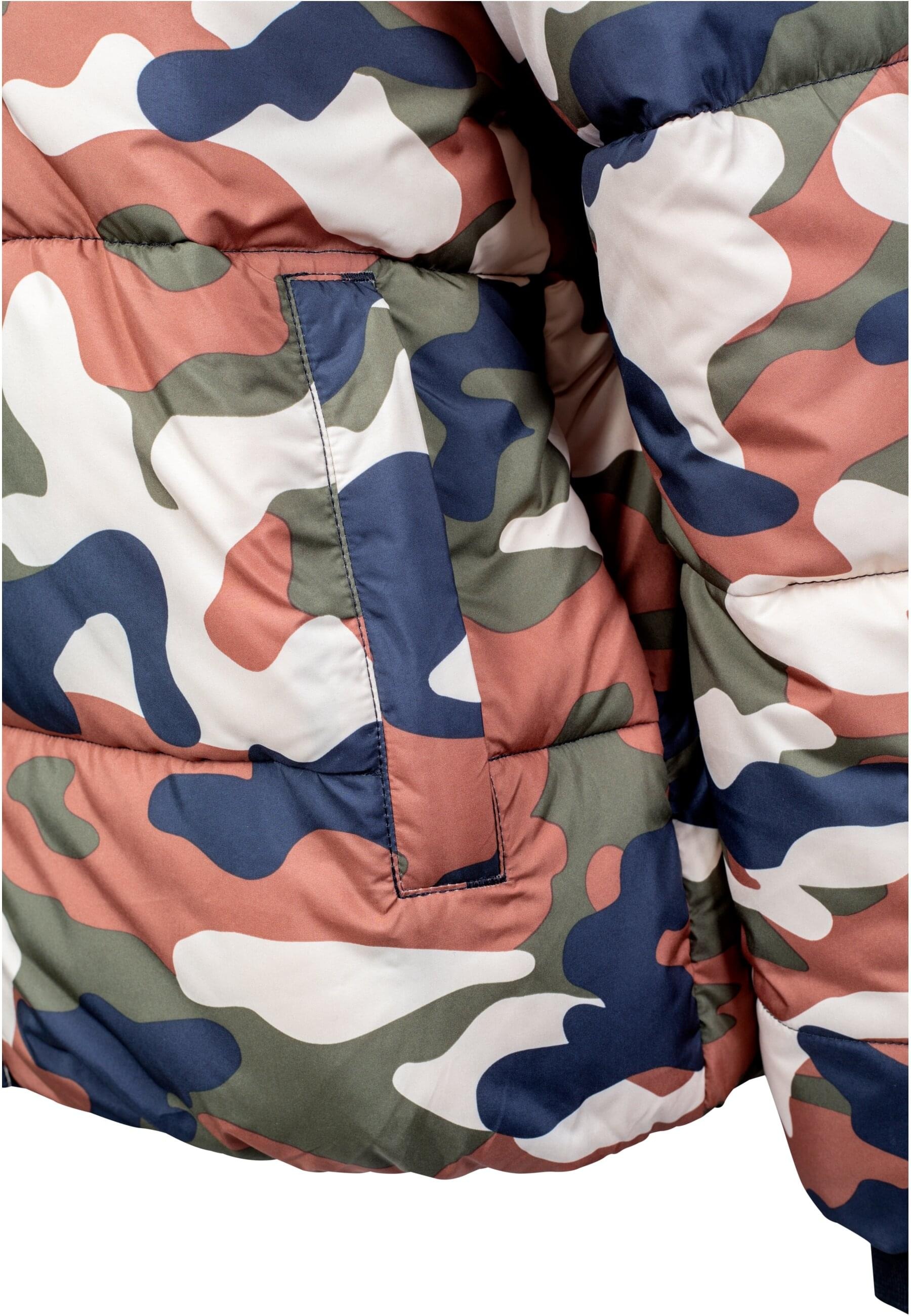 URBAN CLASSICS Winterjacke »Urban Classics Damen Ladies Boyfriend Camo Puffer Jacket« 1 Stk. tlg. mit Kapuze