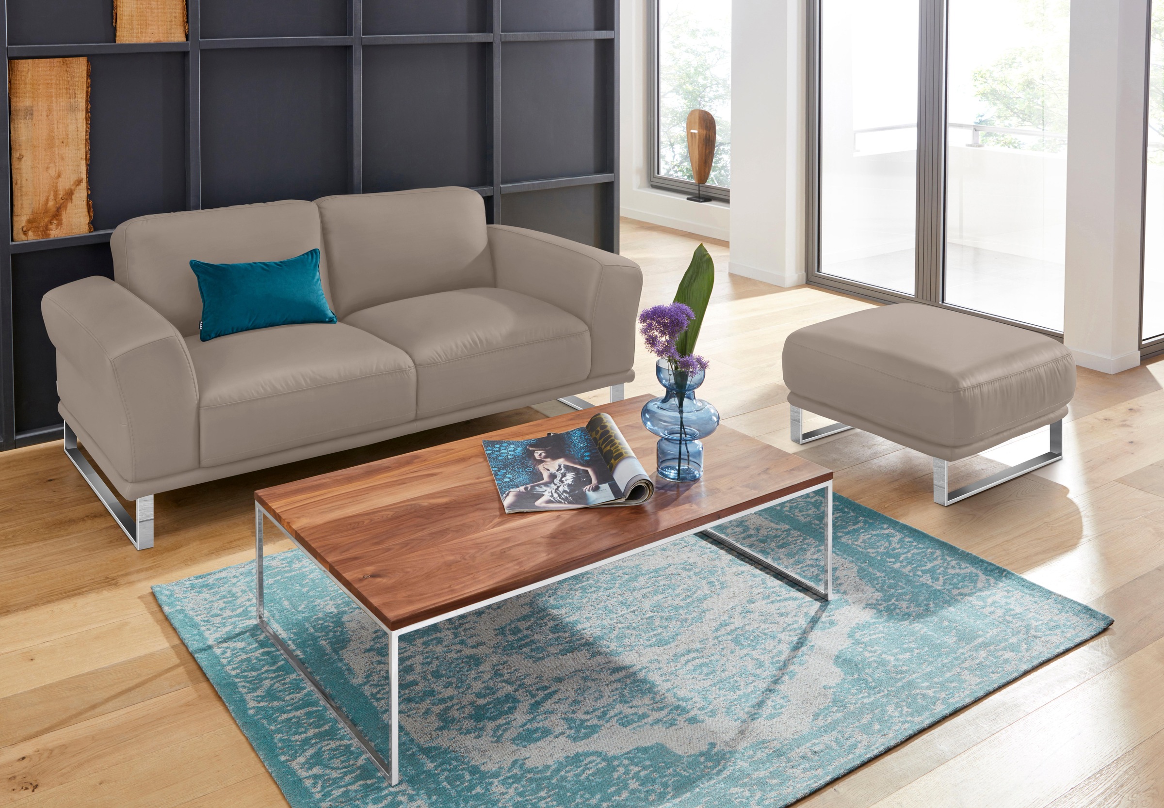 W.SCHILLIG 2-Sitzer »montanaa« mit Metallkufen in Chrom glänzend, Breite 192 cm