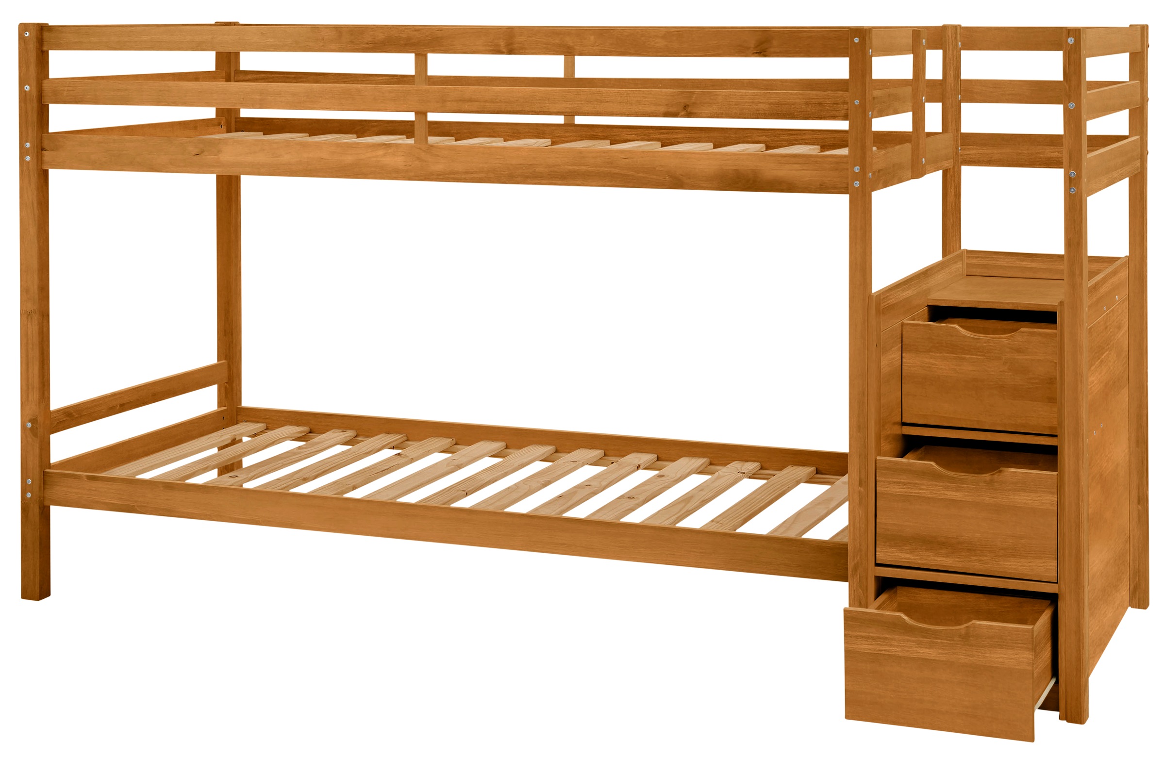 Lüttenhütt Etagenbett »Alpi, Belastbarkeit 250 KG!«, Kiefernholz, Etagenbett, inklusive Lattenrost, Liefefläche 90x200 cm