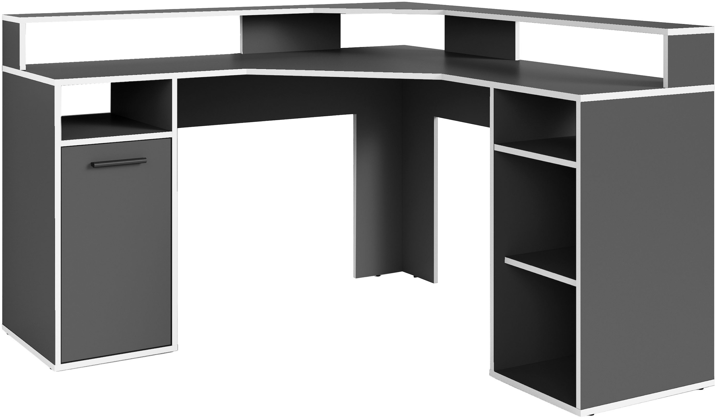 byLIVING Gamingtisch »Fox«, Breite 139 cm, moderner Eck-Schreibtisch günstig online kaufen