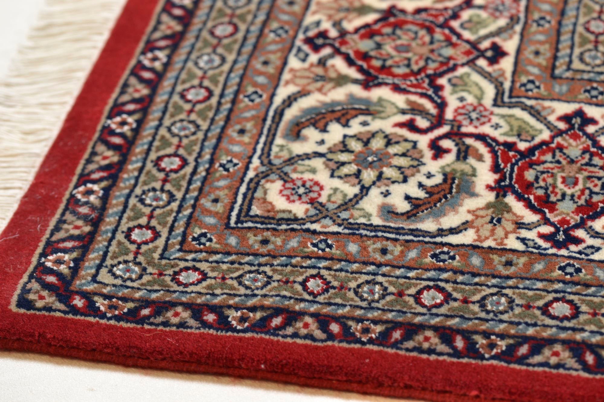THEKO Orientteppich »Sirsa Seta Bidjar«, rechteckig, 12 mm Höhe, handgeknüpft, Material: 80% Wolle, 20% Seide, mit Fransen