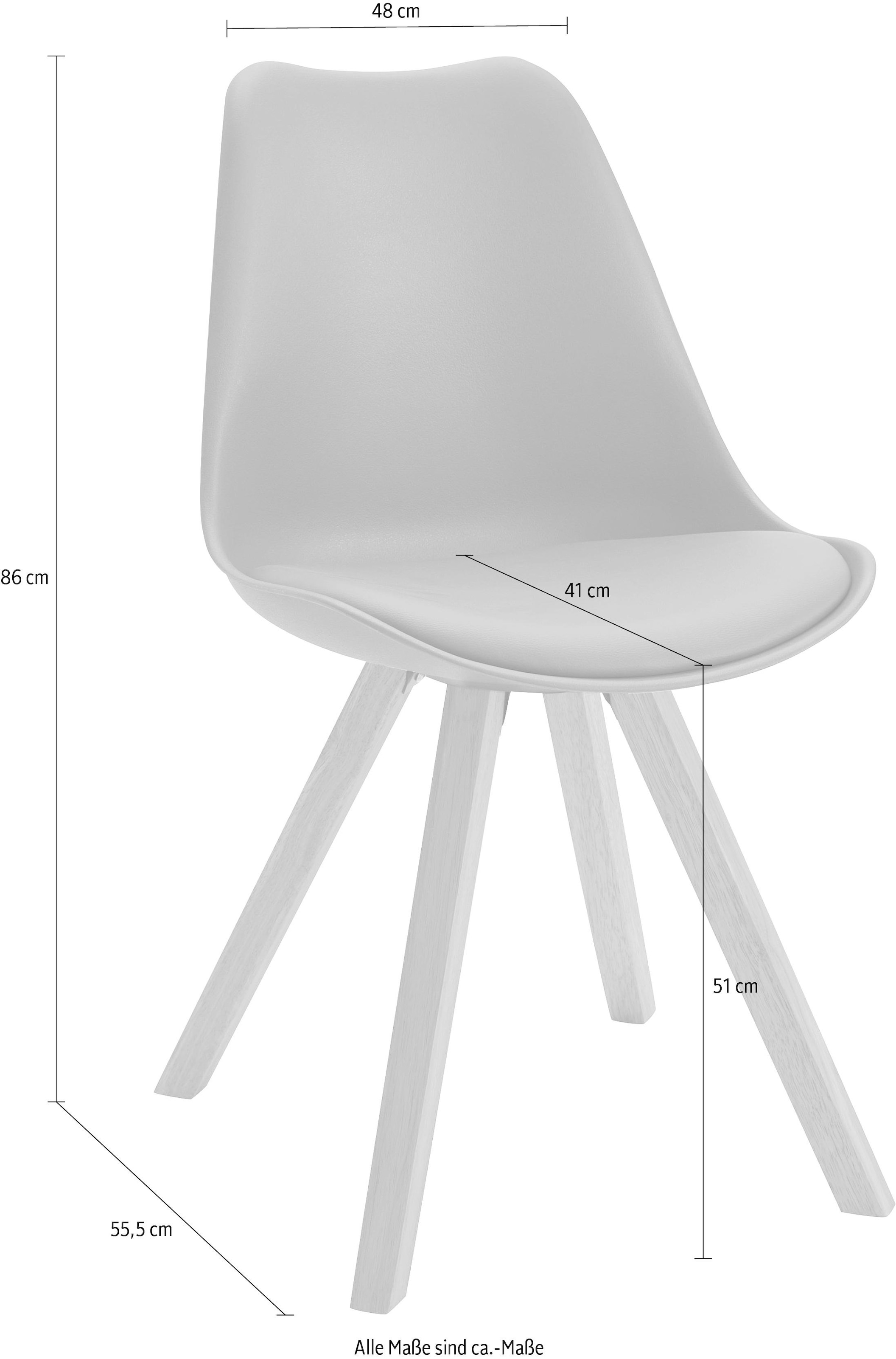 2 Sitzkissen Homexperts Sitzschale online St., Kunstleder bestellen (Set), in »Kaja«, Esszimmerstuhl Kunstleder, mit