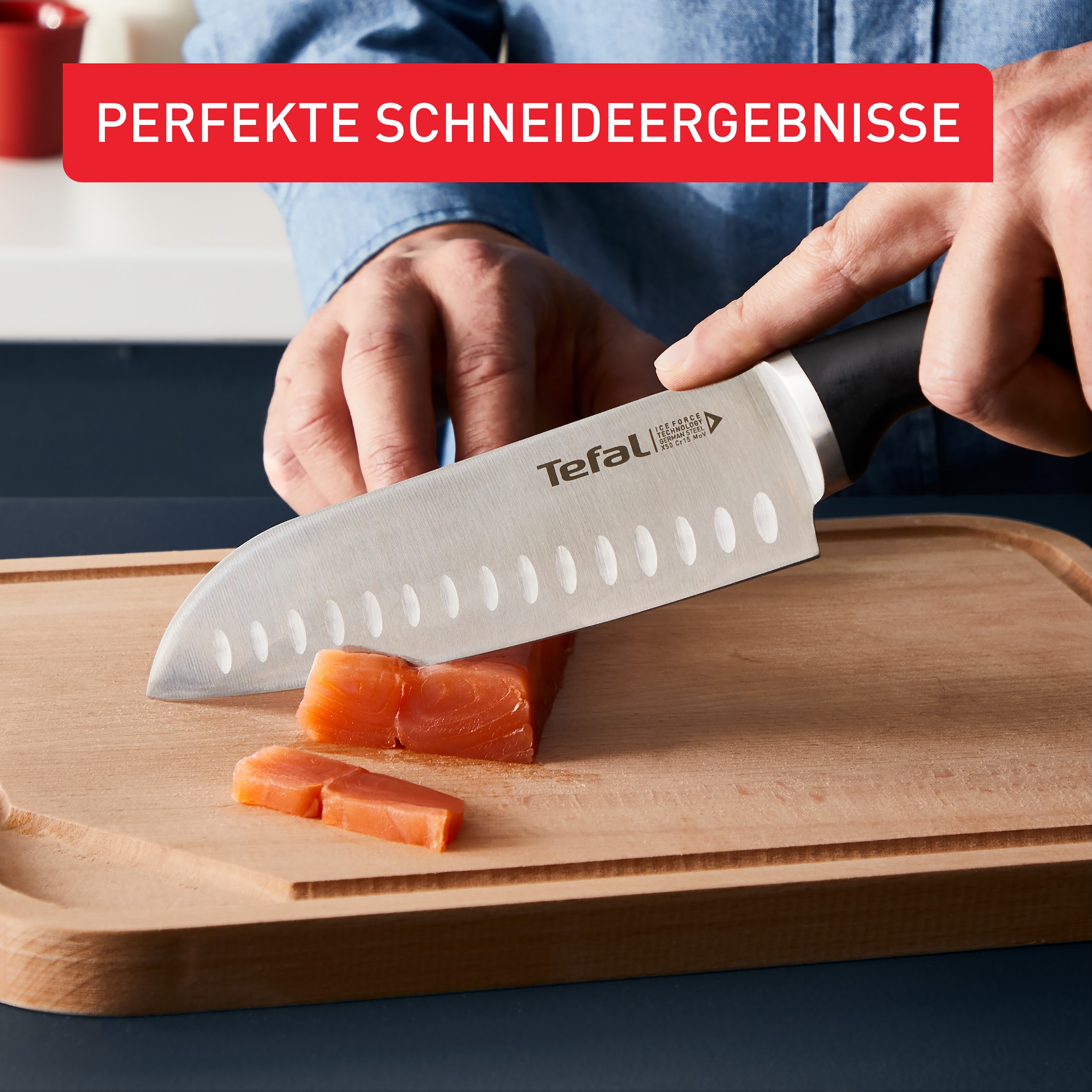 Tefal Messer-Set »Ice Force« 3-tlg. Set, Eishärtungstechnologie, Klinge aus deutschem Edelstahl