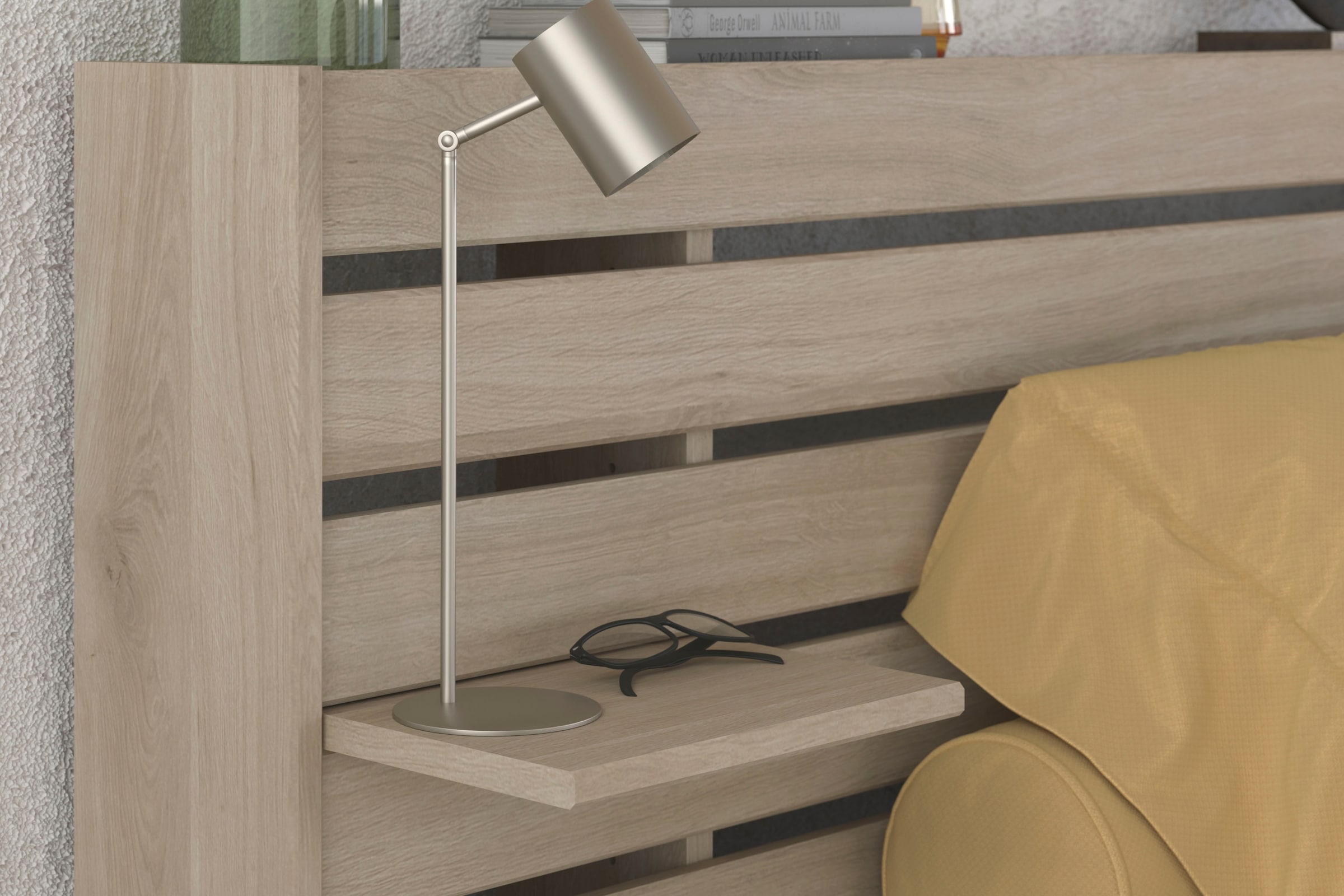 Parisot Schlafzimmer-Set, (4 tlg.), viel Stauraum, schöne Optik, Einsätze an Schrank und Kommode drehbar