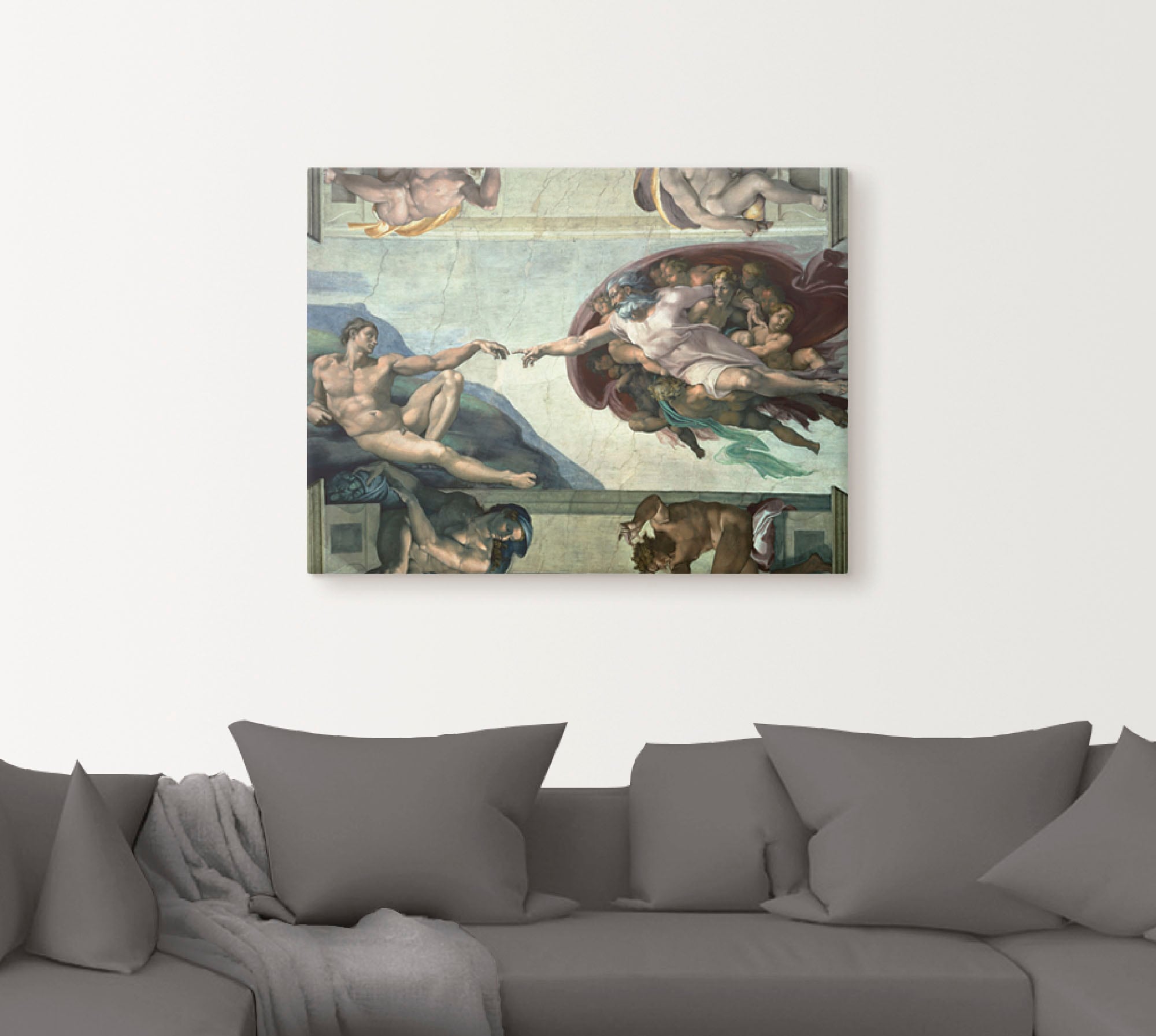 Artland Wandbild "Die Erschaffung des Adam", Religion, (1 St.), als Leinwan günstig online kaufen