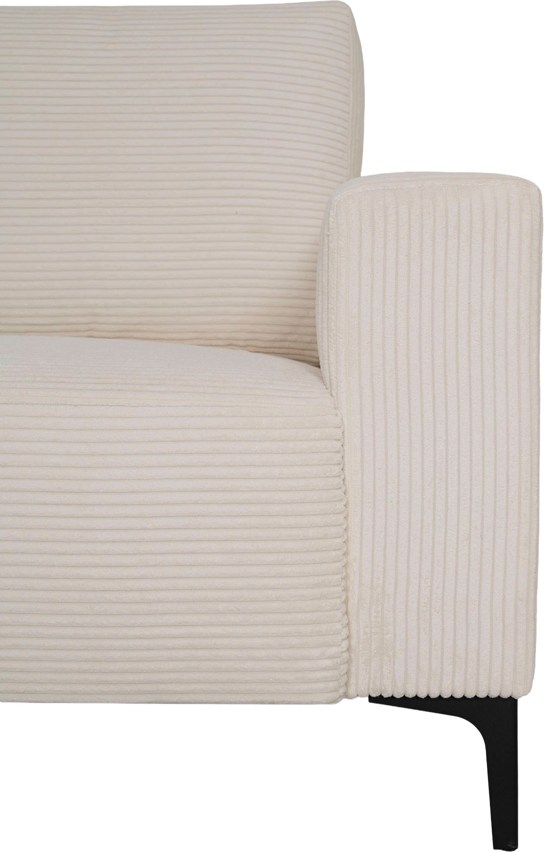 Home affaire Ecksofa »Tournon L-Form, Breite 232 cm, Breitcord« Designsofa im nordischen Stil, Wellenunterfederung, Metallfüße