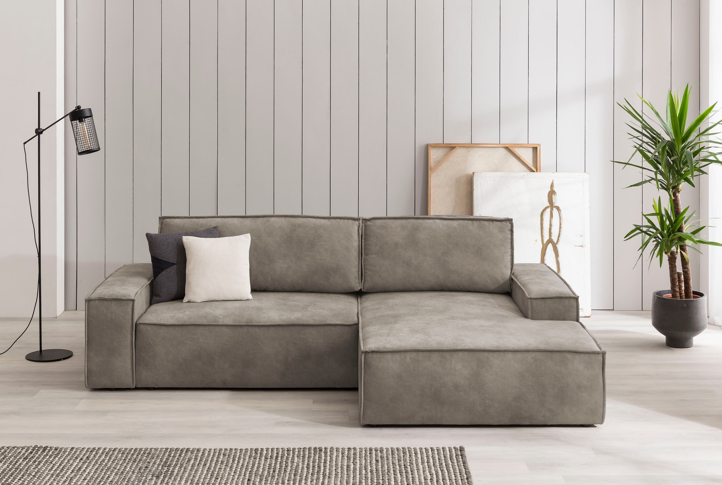 Home affaire Ecksofa SHERWOOD Schlafsofa 267 cm, L-Form, Schlaffunktion mit günstig online kaufen