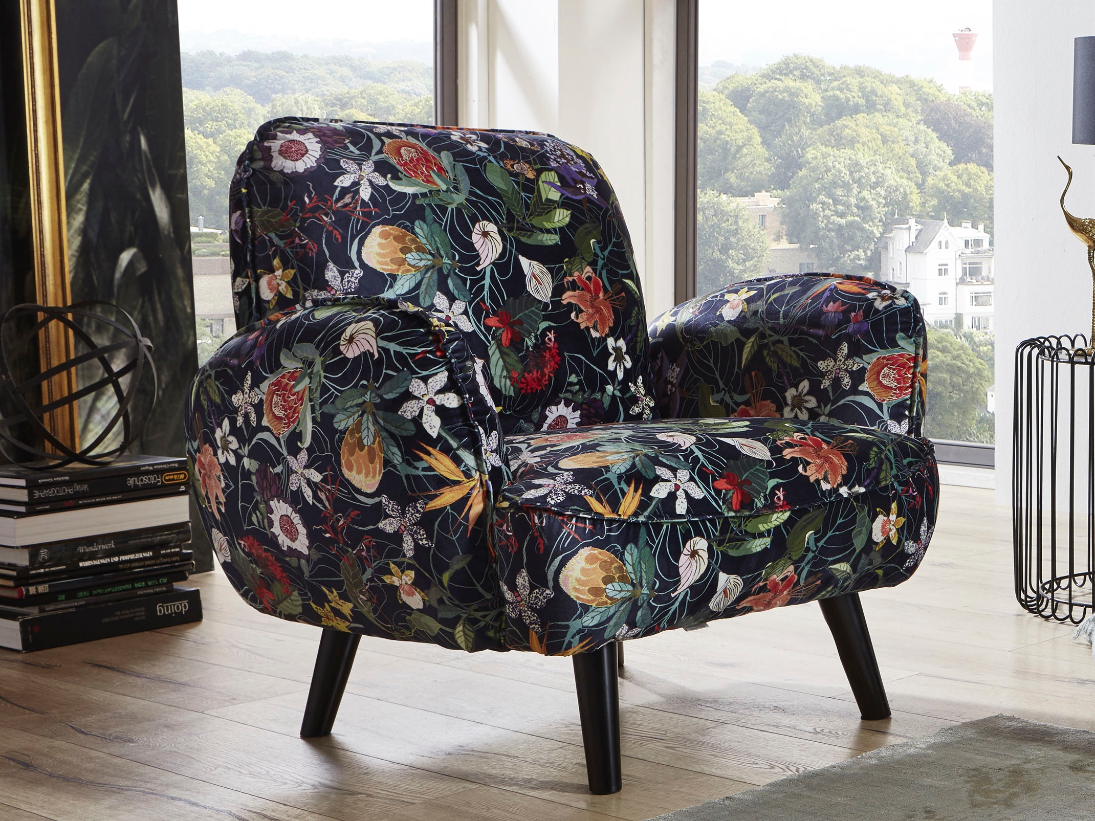 ATLANTIC home collection Sessel »Ben«, mit Wellenunterfederung, Massivholzf günstig online kaufen