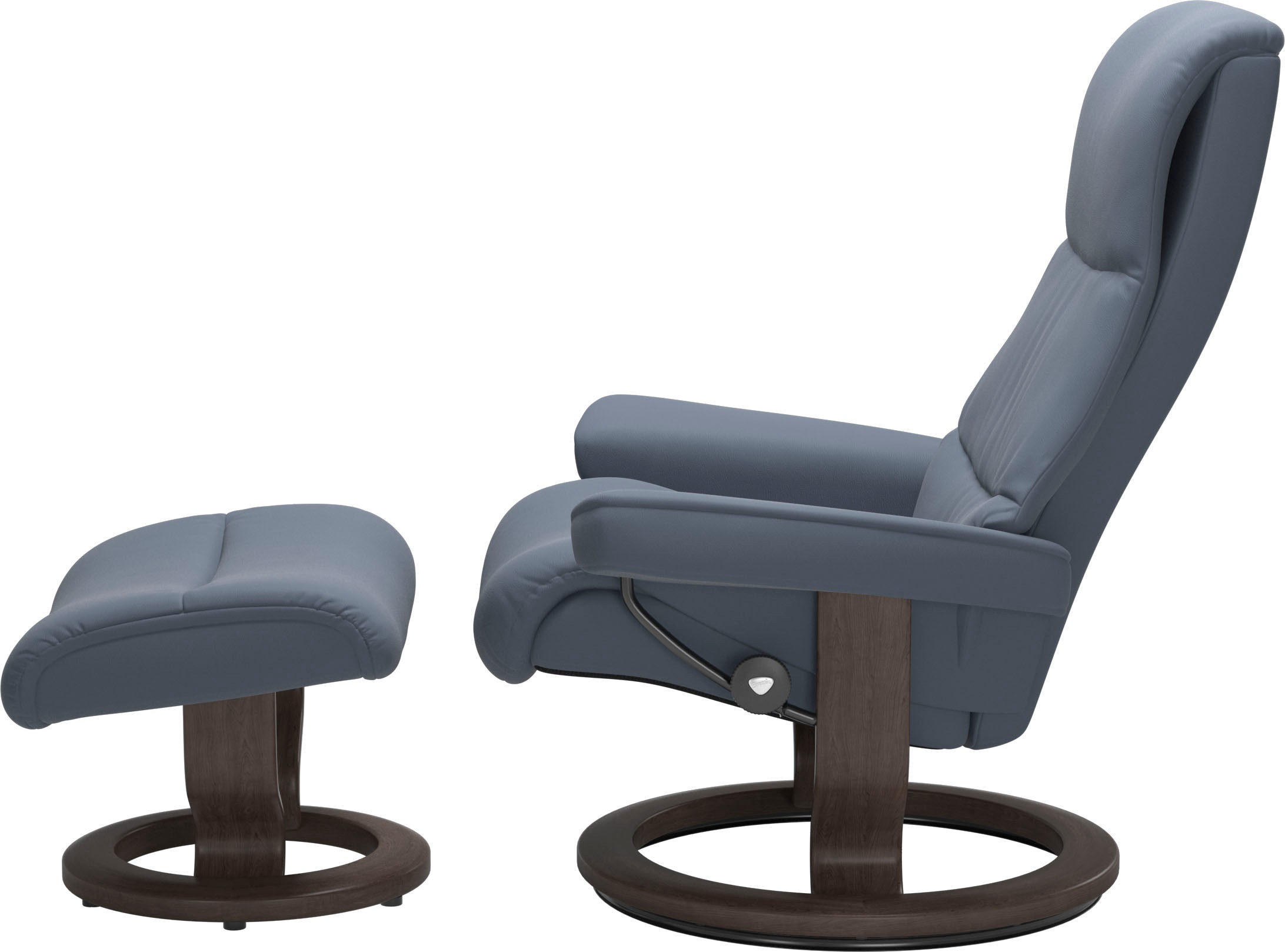 Stressless® Relaxsessel »View«, (Set, Relaxsessel mit Hocker), mit Classic Base, Größe M,Gestell Wenge