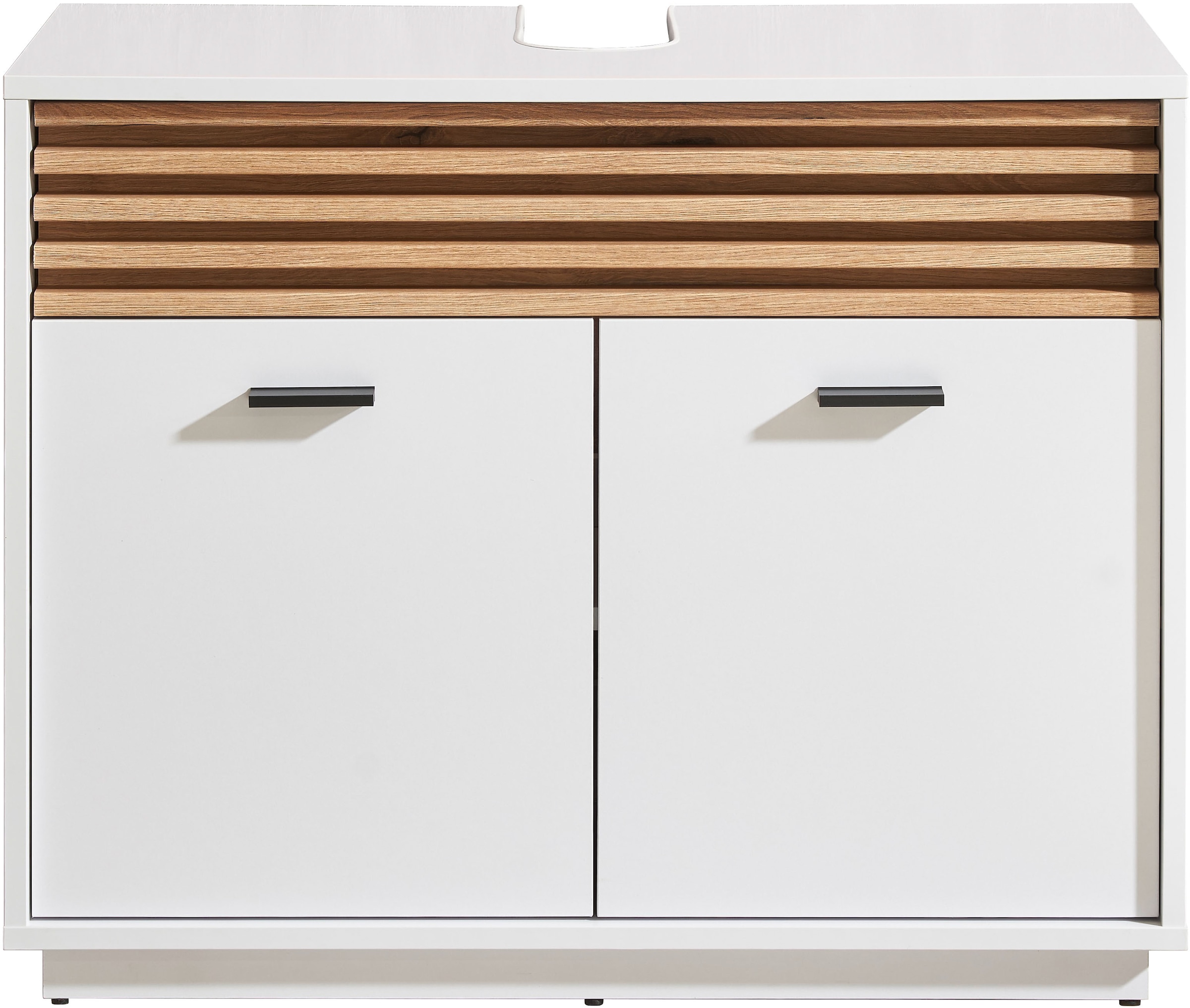 BASIC by Balculina Waschbeckenunterschrank »Liguria B/H/T 80x64x40 cm« 1 Stk. tlg. Breite 80cm, Unterflurauszug, FSC-Mix 70%