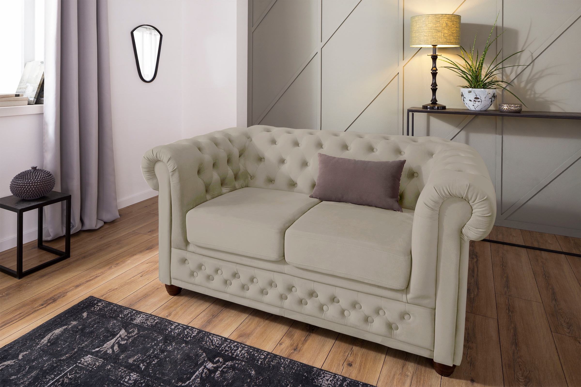 Home affaire Chesterfield-Sofa New Castle, mit hochwertiger Knopfheftung in günstig online kaufen