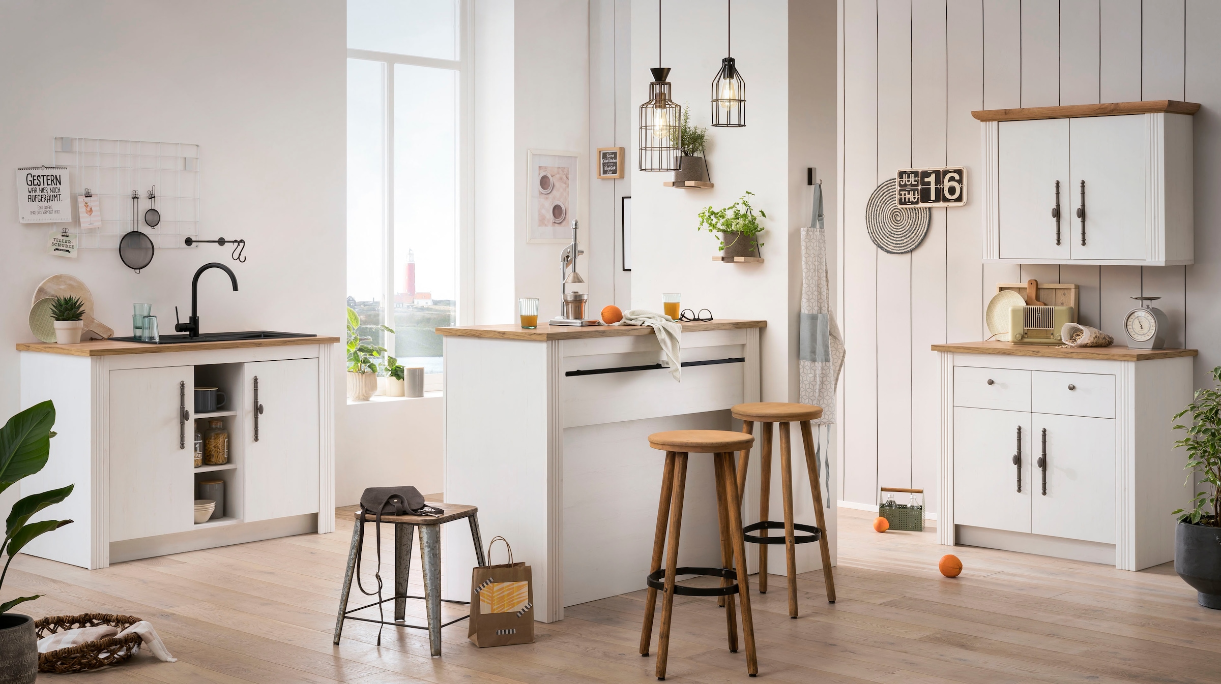 KOCHSTATION Hängeschrank »Westminster«, im romantischen Landhausstil, Breite 96 cm
