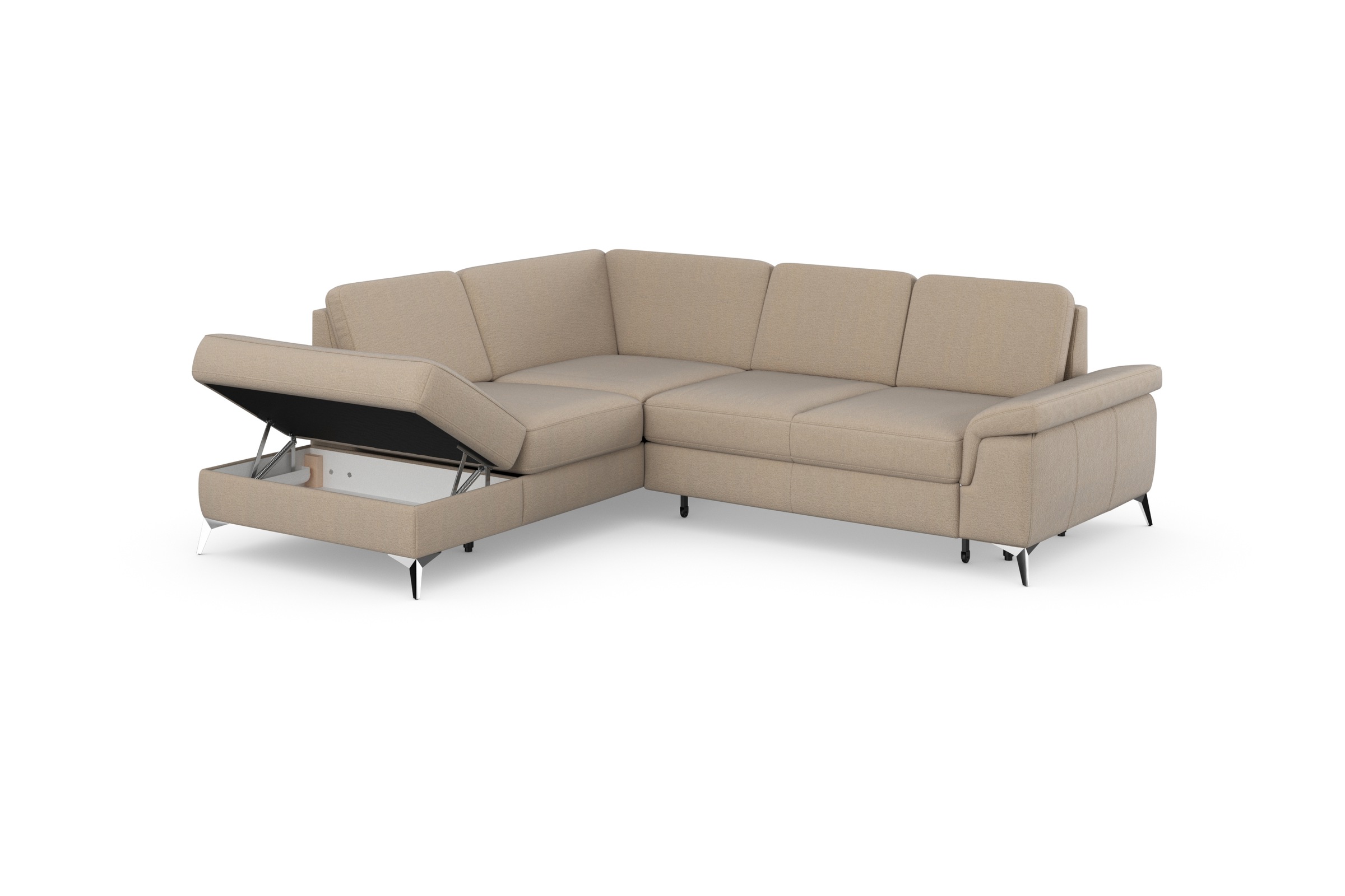 sit&more Ecksofa »Padua L-Form«, inklusive Sitztiefenverstellung, Armteilfunktion und Federkern