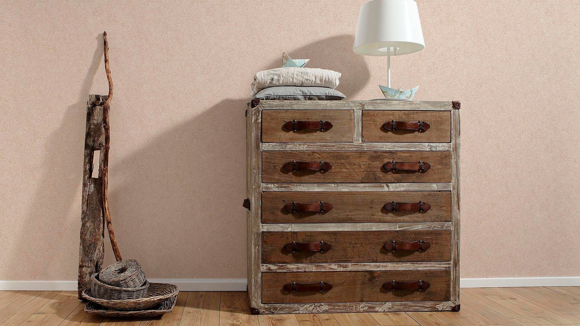 living walls Vliestapete »Black & White« einfarbig | uni Uni Tapete Struktur