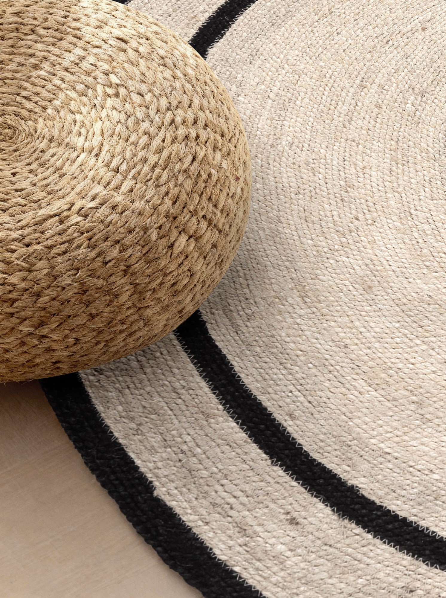 HANSE Home Teppich »Lina« rund 7 mm Höhe Jute, Handgemacht, Rund, Wohnzimmerteppich, Naturteppich