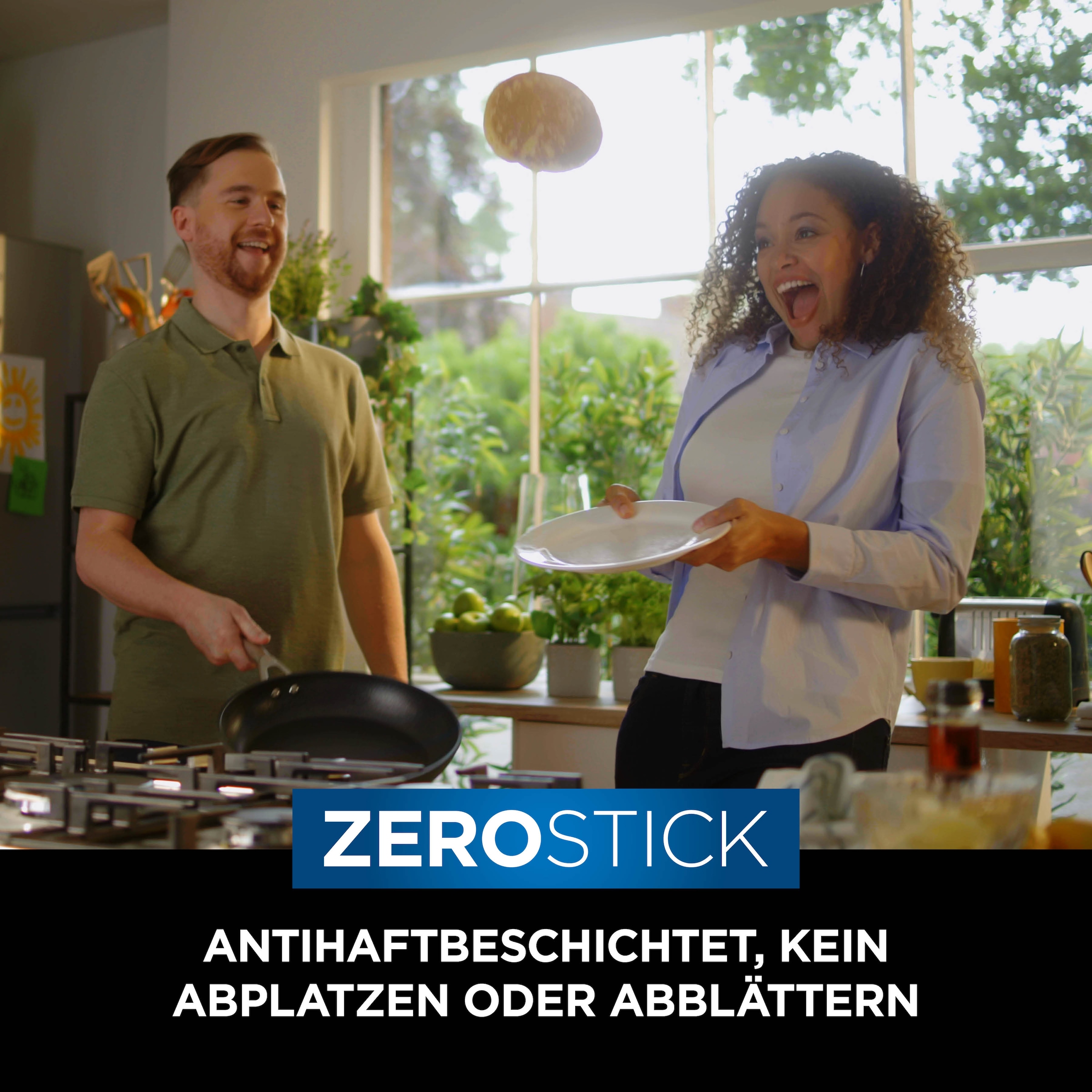NINJA Topf-Set »Ninja ZEROSTICK Premium 5-teiliges Topf- und Pfannen-Set C35005DE«, Aluminium, (Set, 5 tlg., Je 1 Kochtopf Ø 18,20,24 cm, 1 Stieltopf Ø 16 cm, 1 Bratpfanne Ø 24cm), Premium Kollektion, ZEROSTICK Technologie, garen ohne Fett