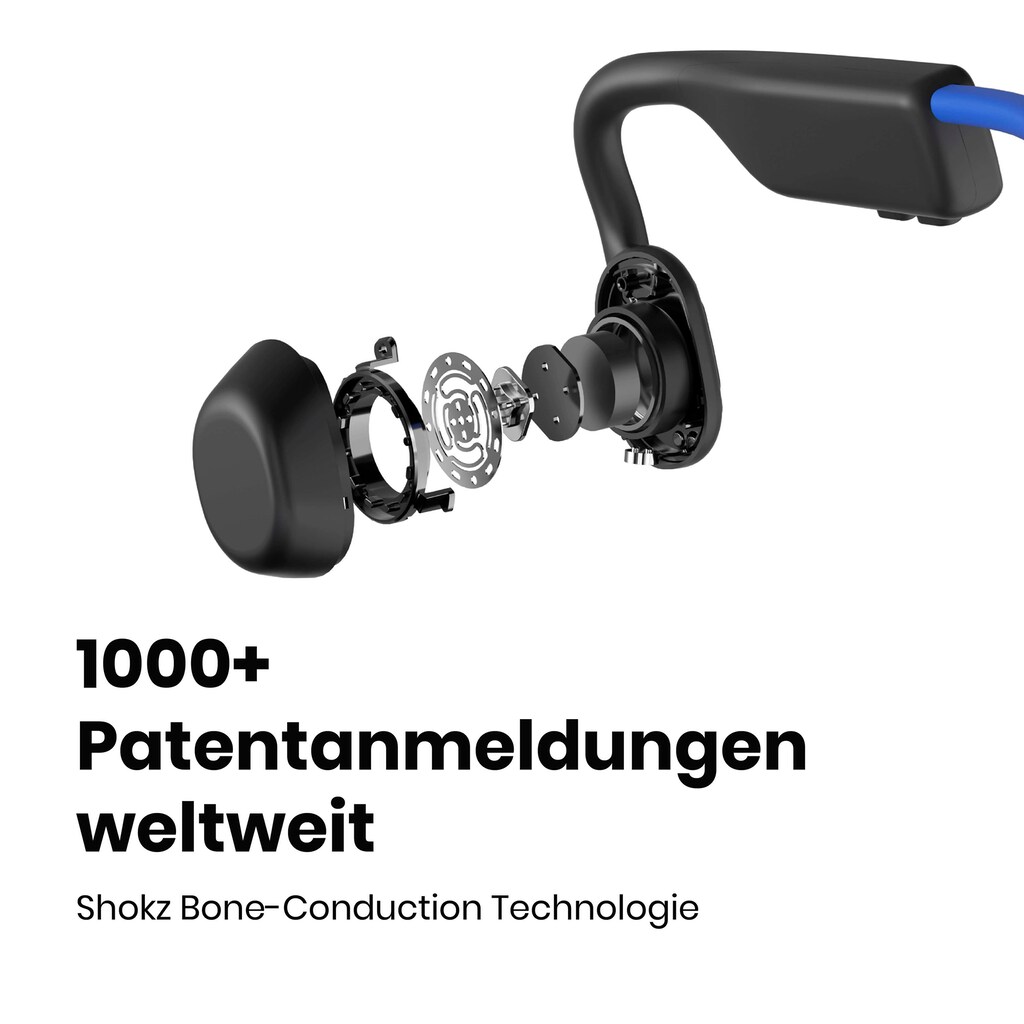 Shokz Sport-Kopfhörer »OpenMove«, Bluetooth-Wireless-A2DP Bluetooth-AVRCP Bluetooth-HFP-HSP, Noise-Cancelling-Freisprechfunktion