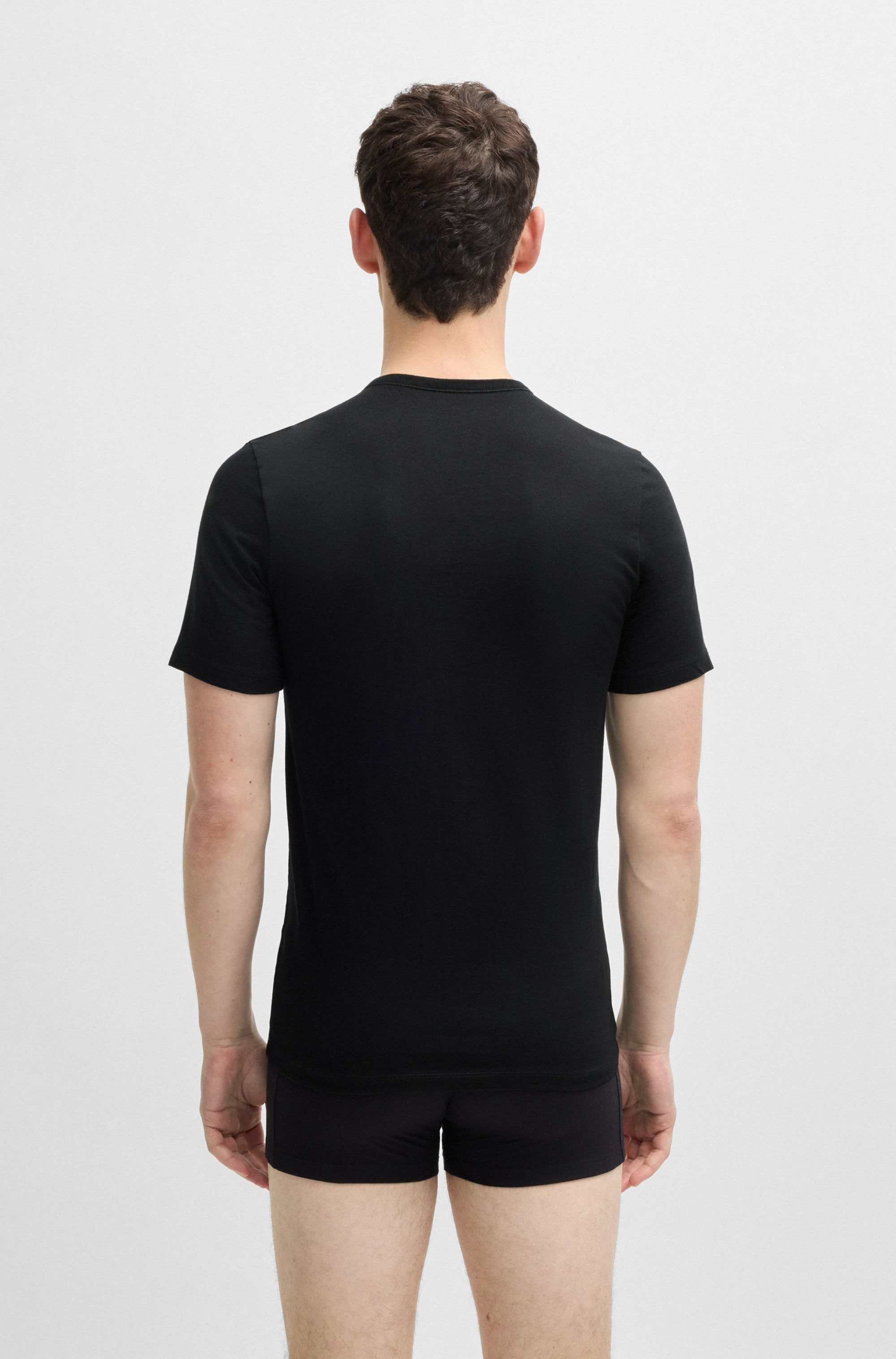 BOSS T-Shirt »TShirtRN 3P Classic«, (Packung, 3 tlg.), mit BOSS Stickerei