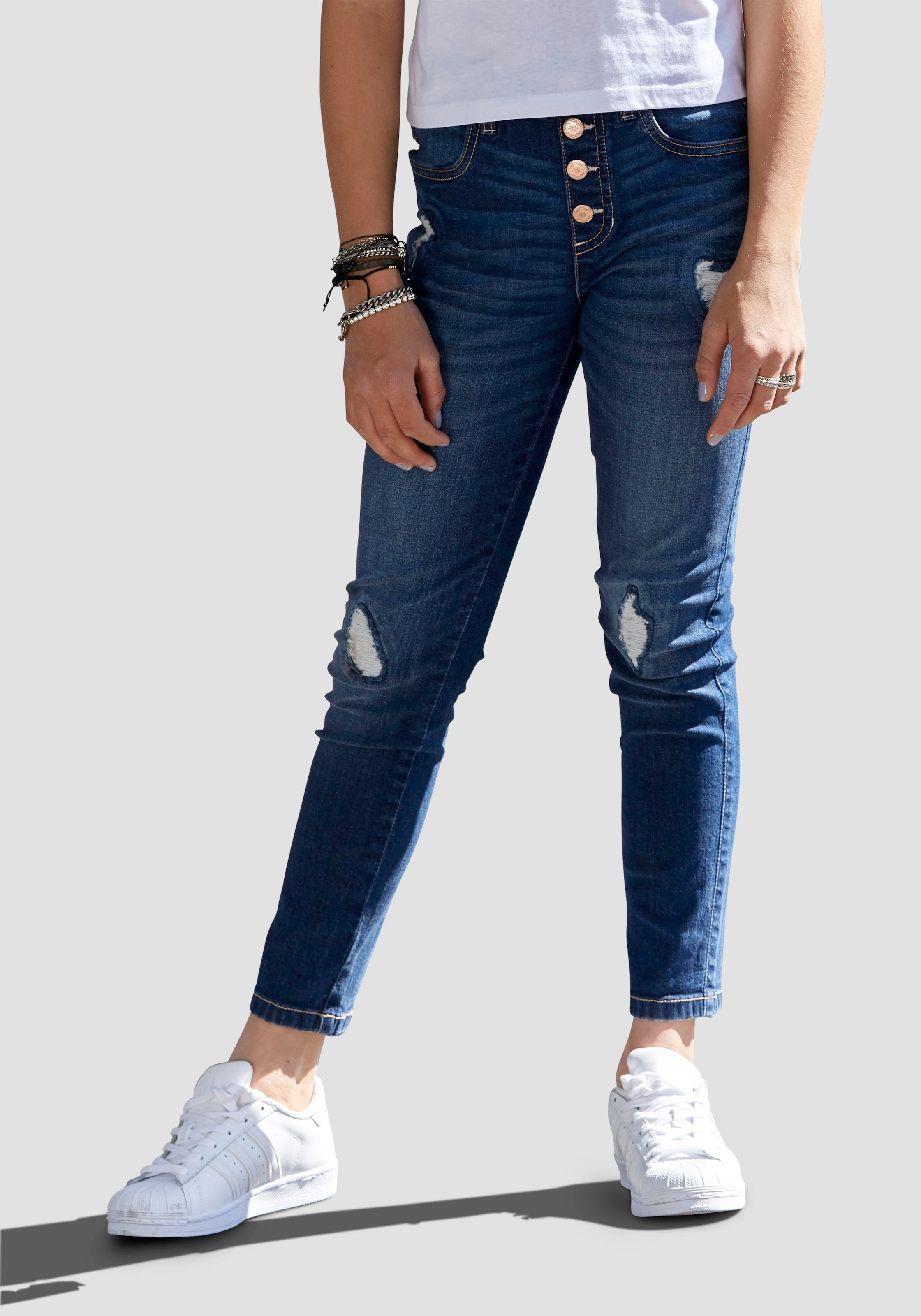Arizona High-waist-Jeans »für Mädchen«, in Schlupfform