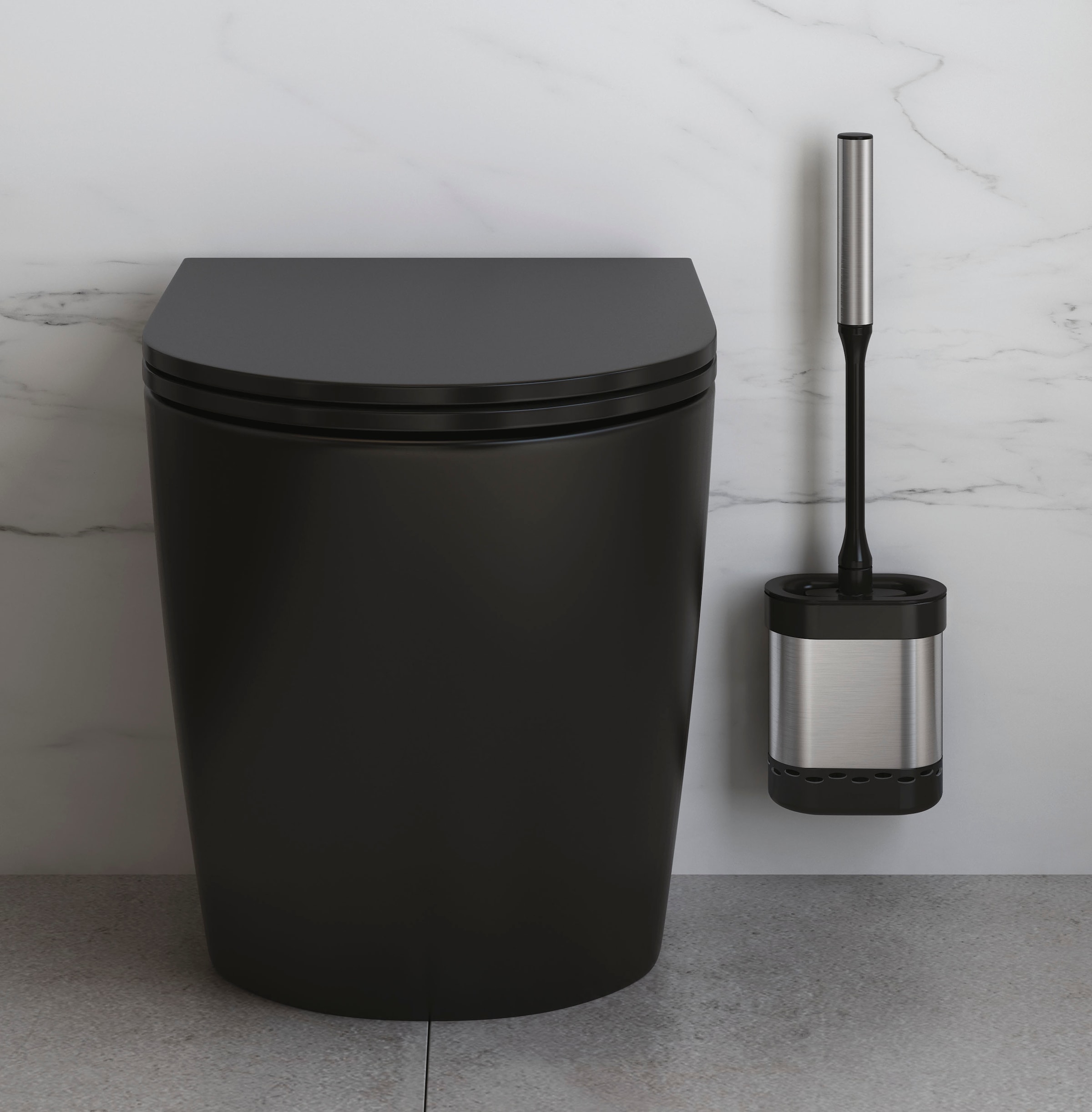 Bürste kaufen »Cleany«, aus Inox flach WC Edelstahl-Kunststoff-Silikon, Metaltex WC-Reinigungsbürste online