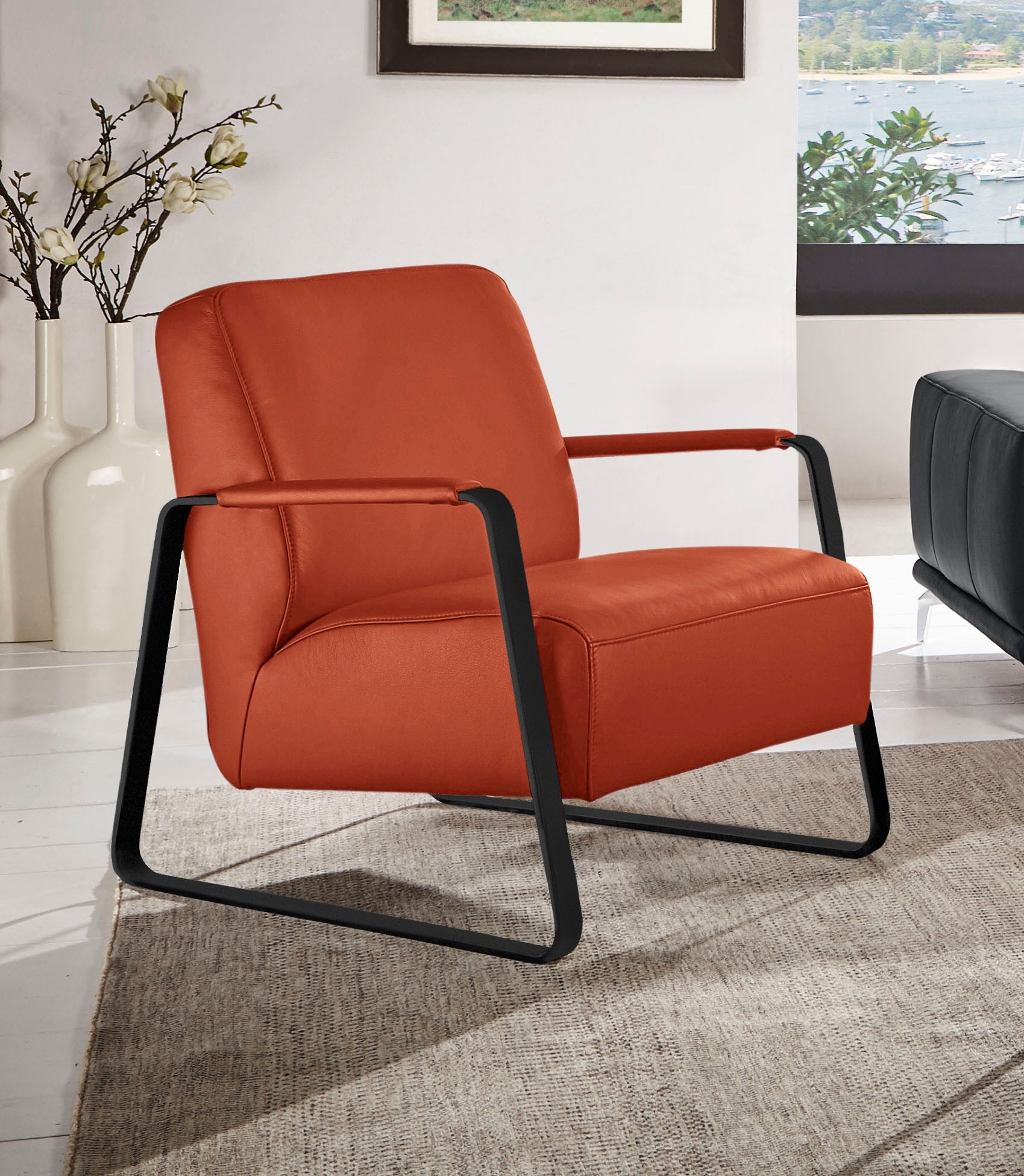 W.SCHILLIG Cocktailsessel »quadroo Loungesessel,«, mit bezogenen Armlehnen, günstig online kaufen