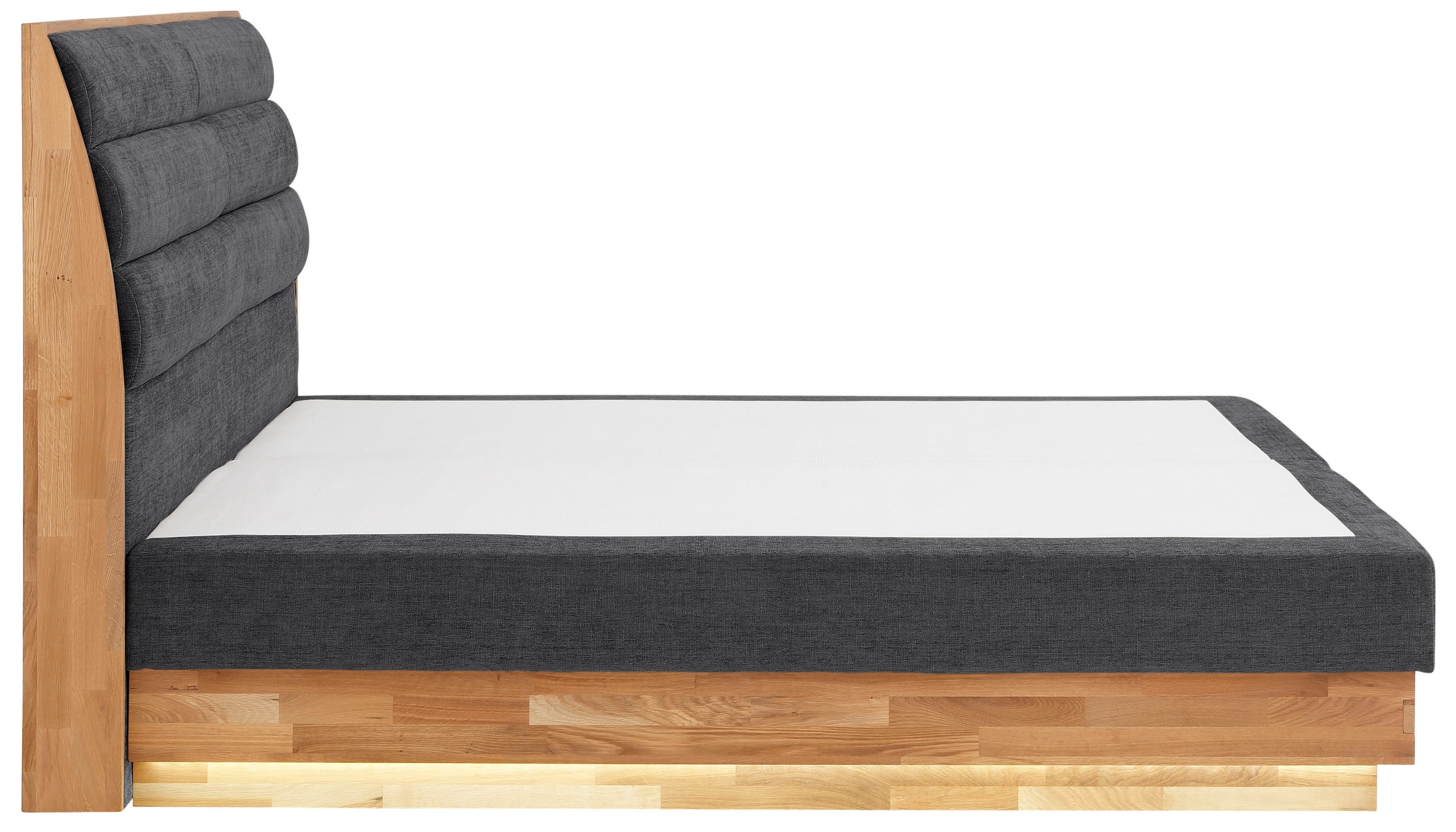 OTTO home Boxspringbett »JENNA in verschiedenen Farben und Breiten erhältlich« LED-Beleuchtung, mit zertifizierten, recycelten Bezugsstoffen