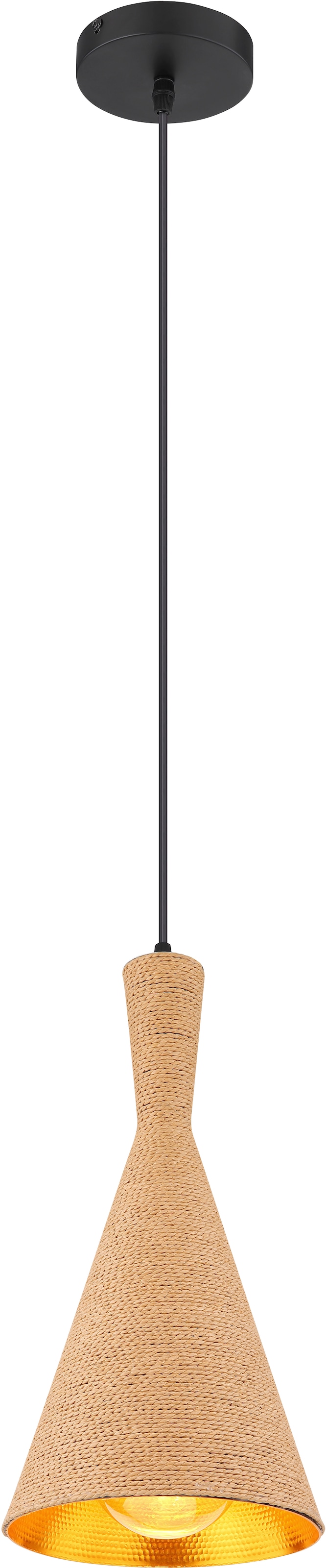 GLOBO LIGHTING Hängeleuchte »LUDMILLA« E27 1 Stk. Hängelampe goldfarben Sch günstig online kaufen