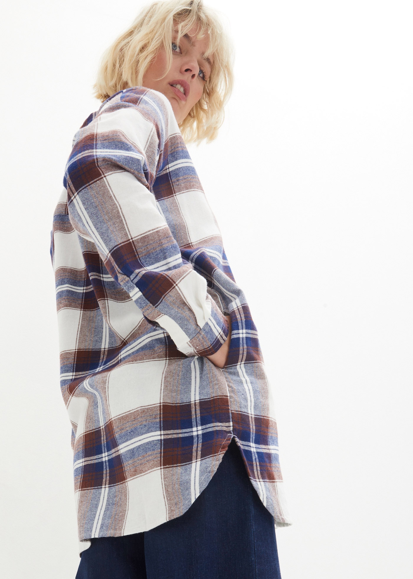 bonprix Flanellhemd Flanellhemd aus reiner Baumwolle