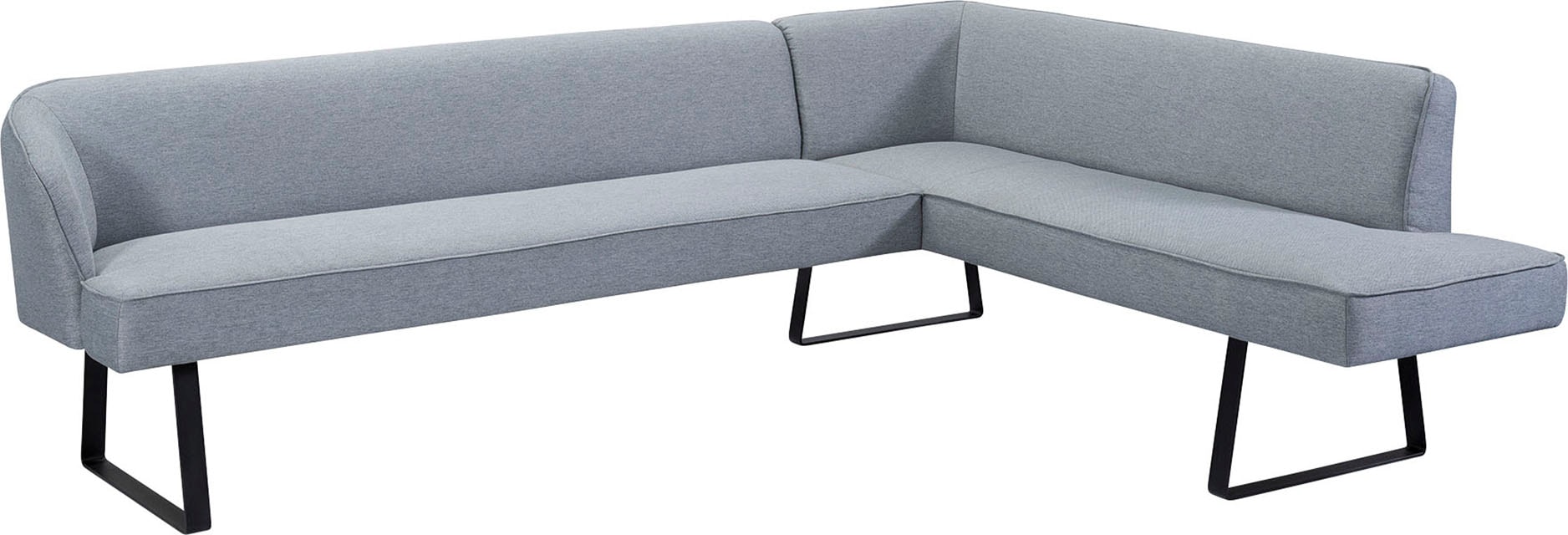 exxpo - sofa fashion Eckbank »Americano«, mit Keder und Metallfüßen, Bezug in verschiedenen Qualitäten