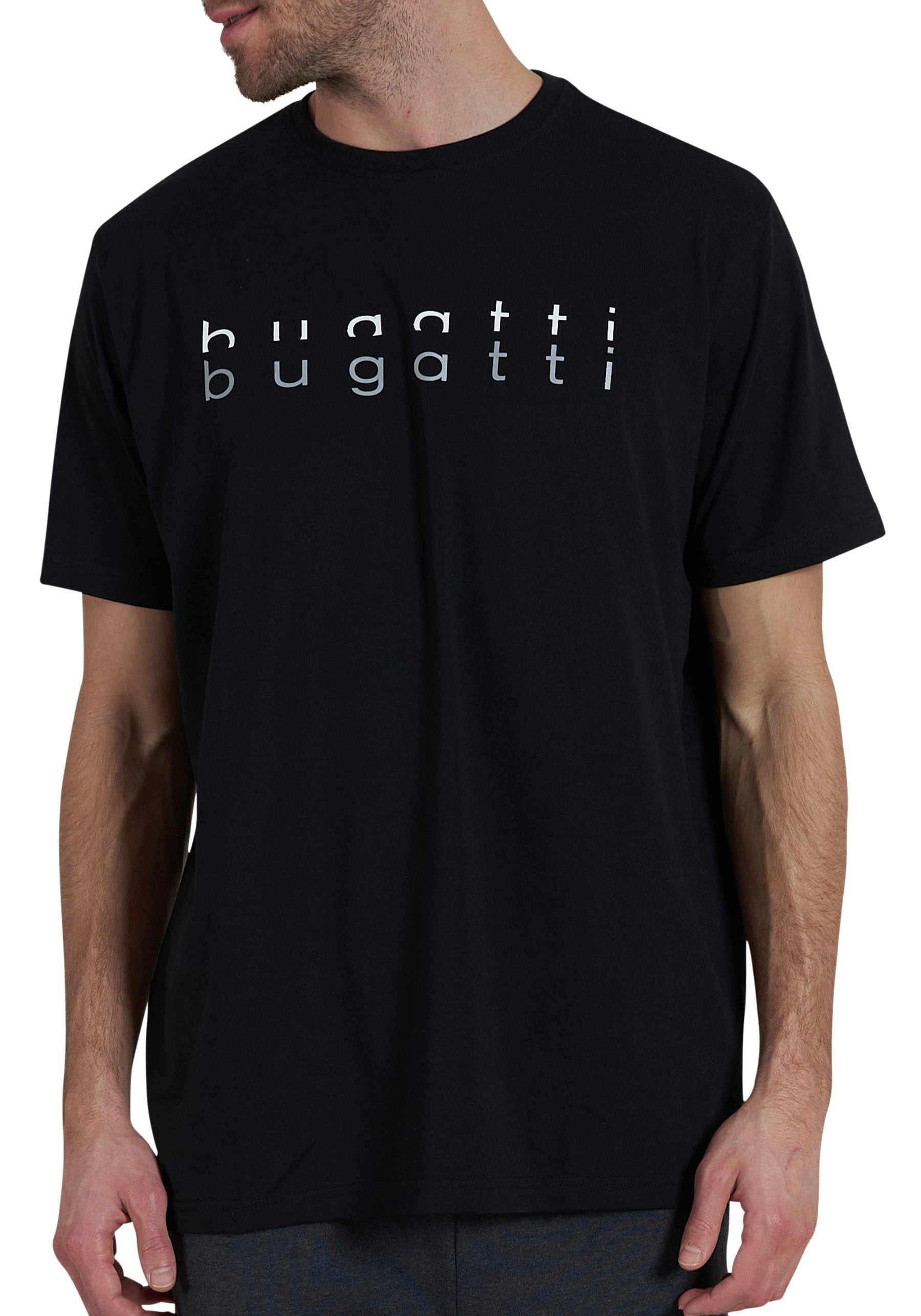 bugatti T-Shirt, mit angenehmen Tragekomfort