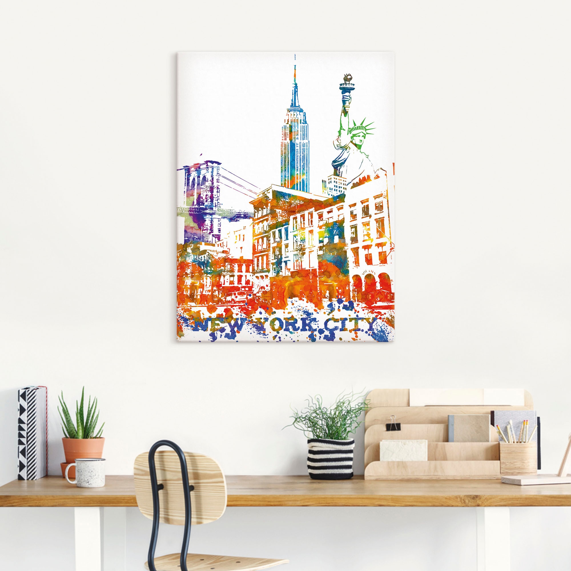 Artland Wandbild »New York City Grafik«, New York, (1 St.), als Alubild, Le günstig online kaufen