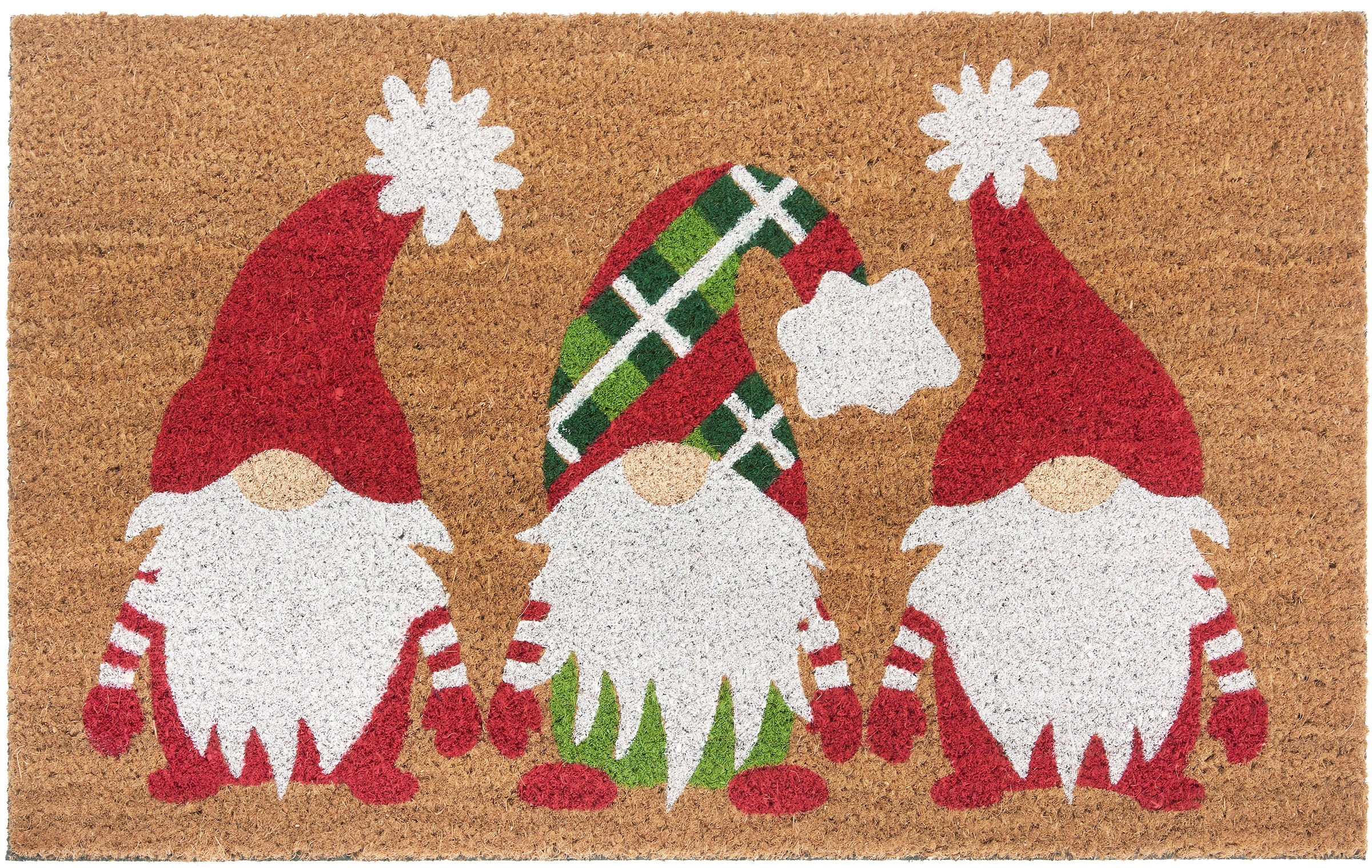 HANSE Home Fußmatte »Mix Mats Kokos Christmas Gnomes«, rechteckig, 15 mm Hö günstig online kaufen