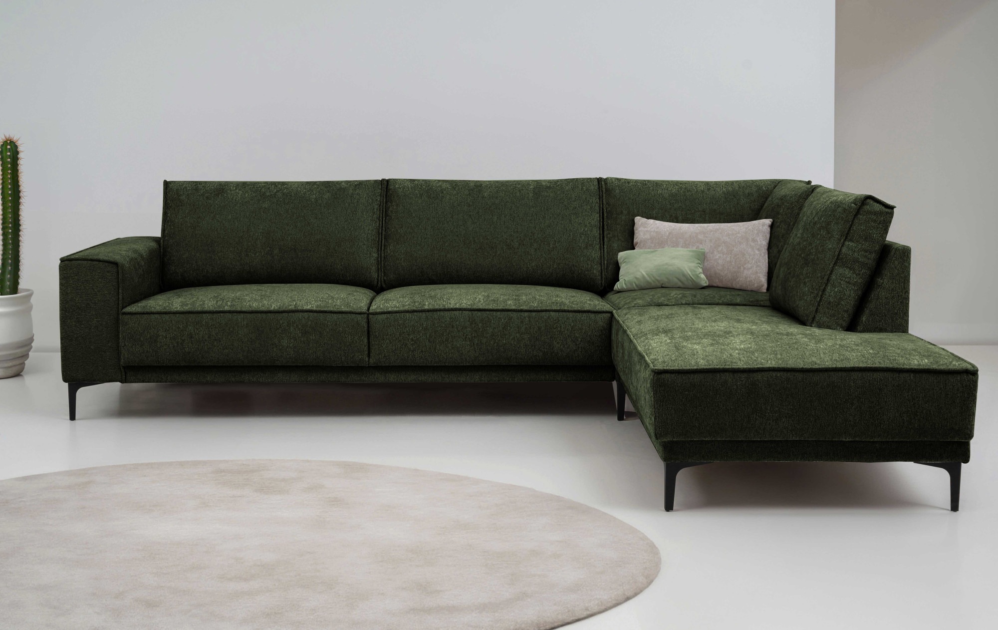 Places of Style Ecksofa »Polsterecke Oland, Struktur, Flachgewebe, Luxus-Mi günstig online kaufen
